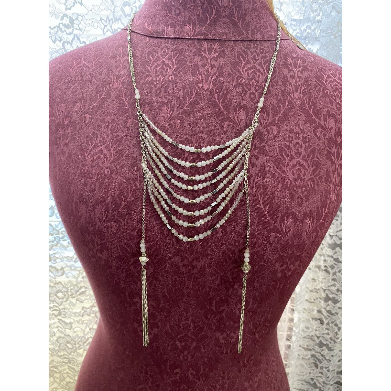 Anthropologie Anthropologie "Nakamol" layered fringe necklace Size ONE SIZE - 6 Thumbnail