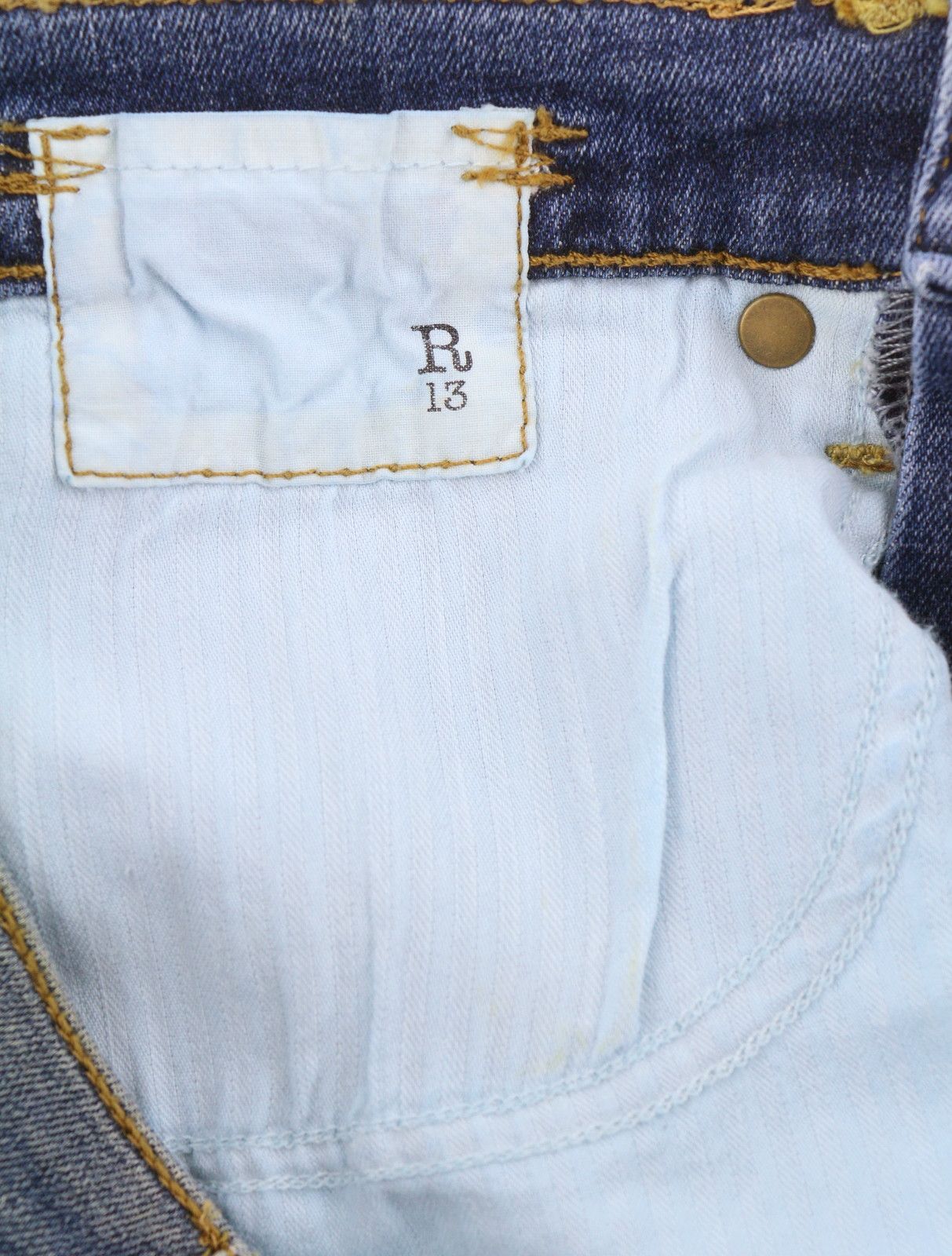 R13 THE DROP 24 Crosby Faded Dirty Look Cropped Crotch 86485 Size 24" / US 00 / IT 34 - 11 Thumbnail