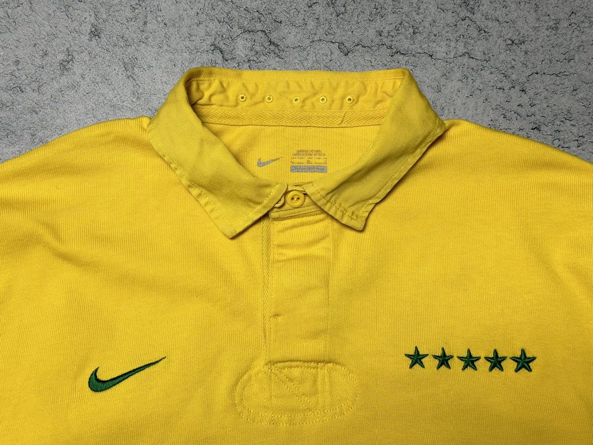 Nike Vintage Nike Brazil #10 Rugby Polo Long Sleeve Shirt Size US L / EU 52-54 / 3 - 7 Thumbnail