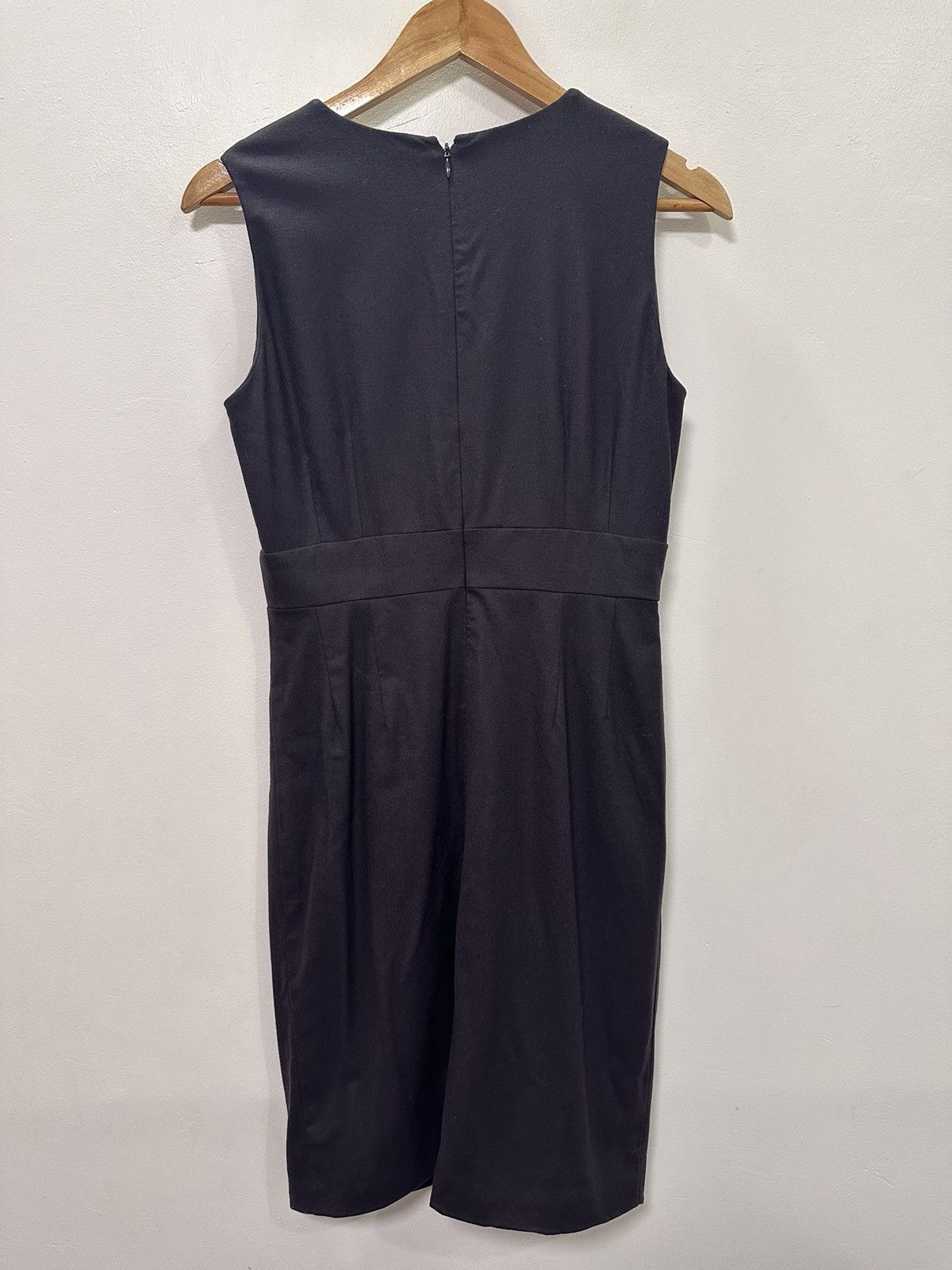 Celine CELINE | Lambswool Draped Macadam Sleeveless Dress Size S / US 4 / IT 40 - 4 Thumbnail