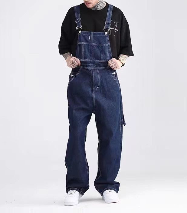 Japanese Brand × Vintage Vintage Loose Back Workwear One-piece Jeans Size US 34 / EU 50 - 2 Thumbnail
