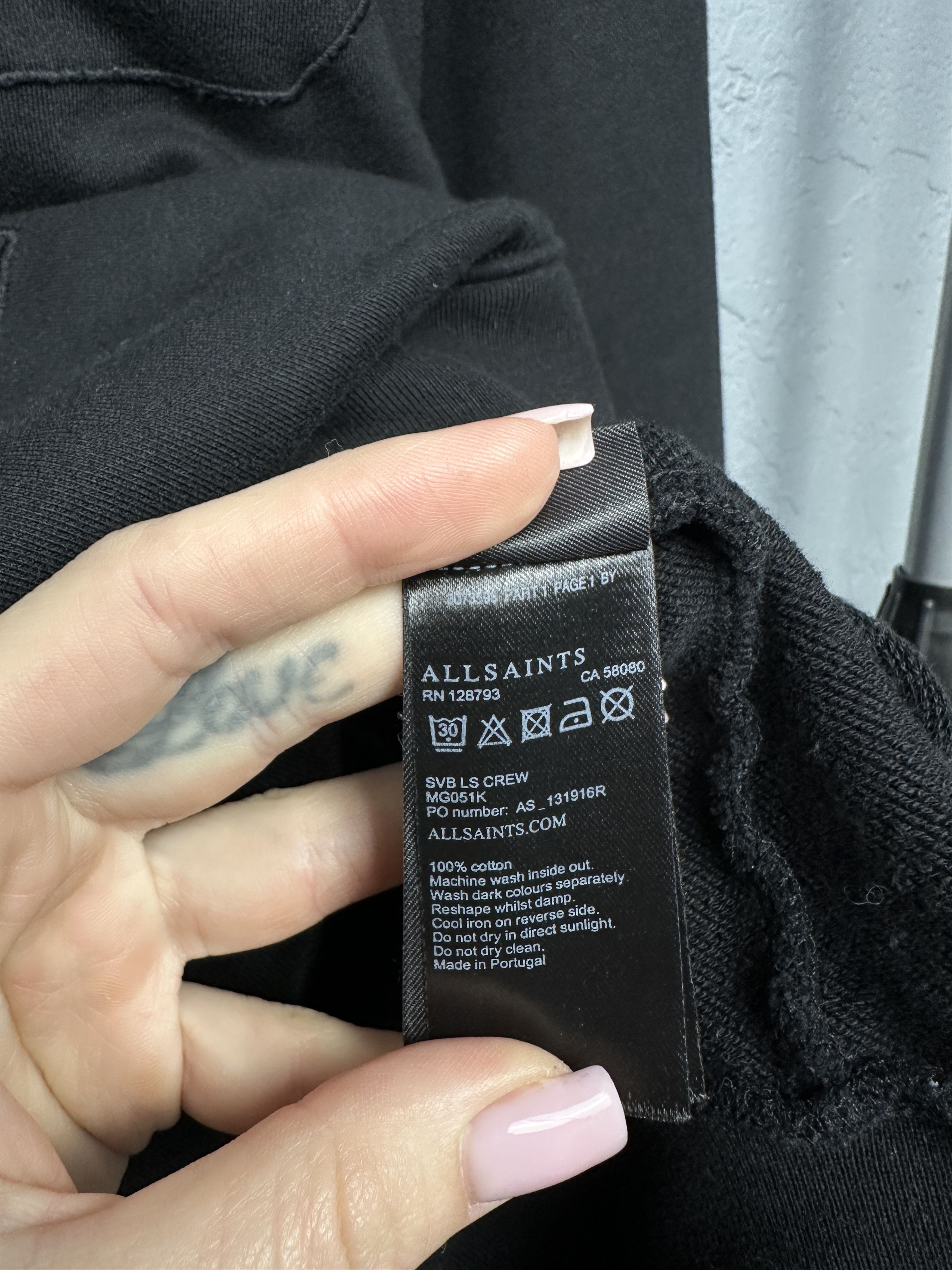 Allsaints Allsaints Mens SVB Crew Neck Sweatshirt Size US M / EU 48-50 / 2 - 5 Thumbnail
