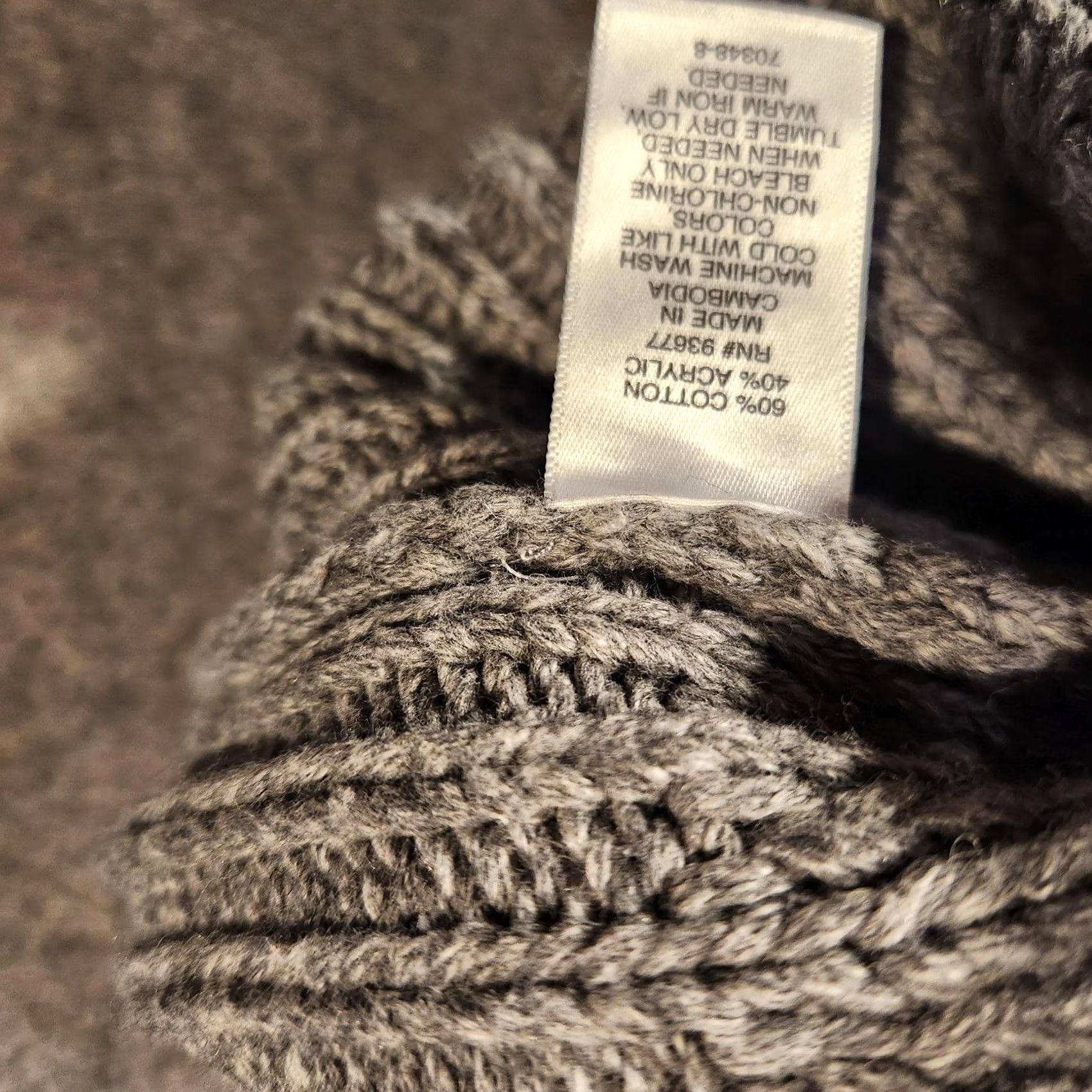 Vintage Mutual Weave Sweater Mens Medium Gray Heather Chunky Knit Crewneck Pullover Size US M / EU 48-50 / 2 - 5 Thumbnail