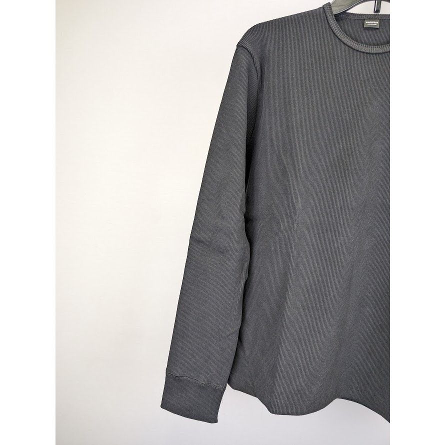 Balenciaga o1rshd1 Ribbed Jersey Stretch E. Long Sleeves Shirt in Black Size US M / EU 48-50 / 2 - 6 Thumbnail