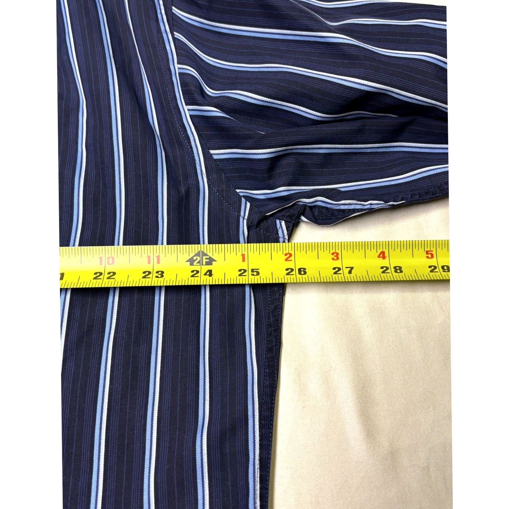 Faconnable VINTAGE Faconnable Shirt Mens XL Blue White Stripe Button-Down Casual Workwear Business Long Sleeve Cotton Button-Up Boys? Size US XL / EU 56 / 4 - 7 Thumbnail