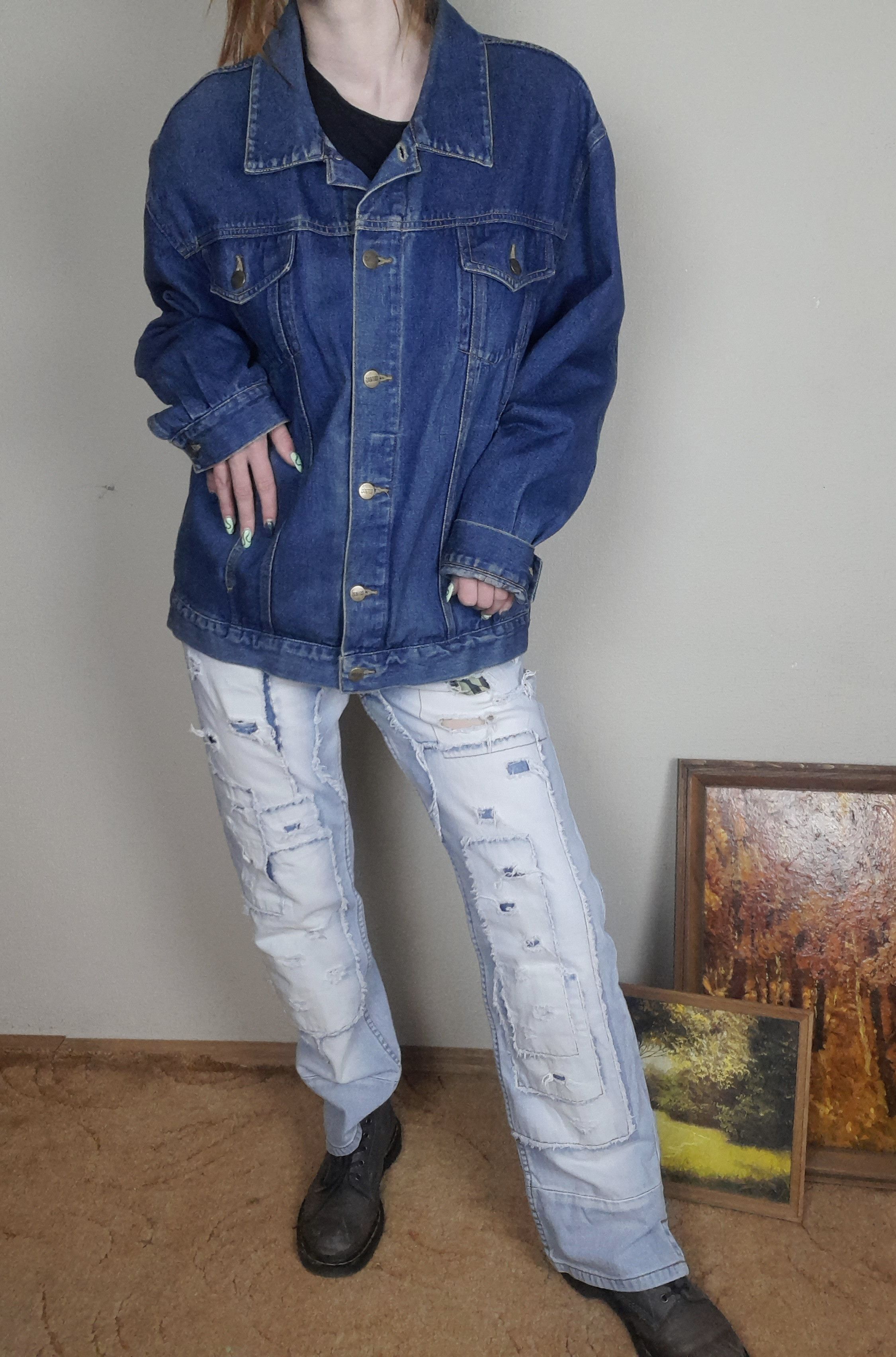 Seditionaries Anarchy Punk Distressed Denim Jeans Jacket Big Logo Size US XL / EU 56 / 4 - 3 Thumbnail