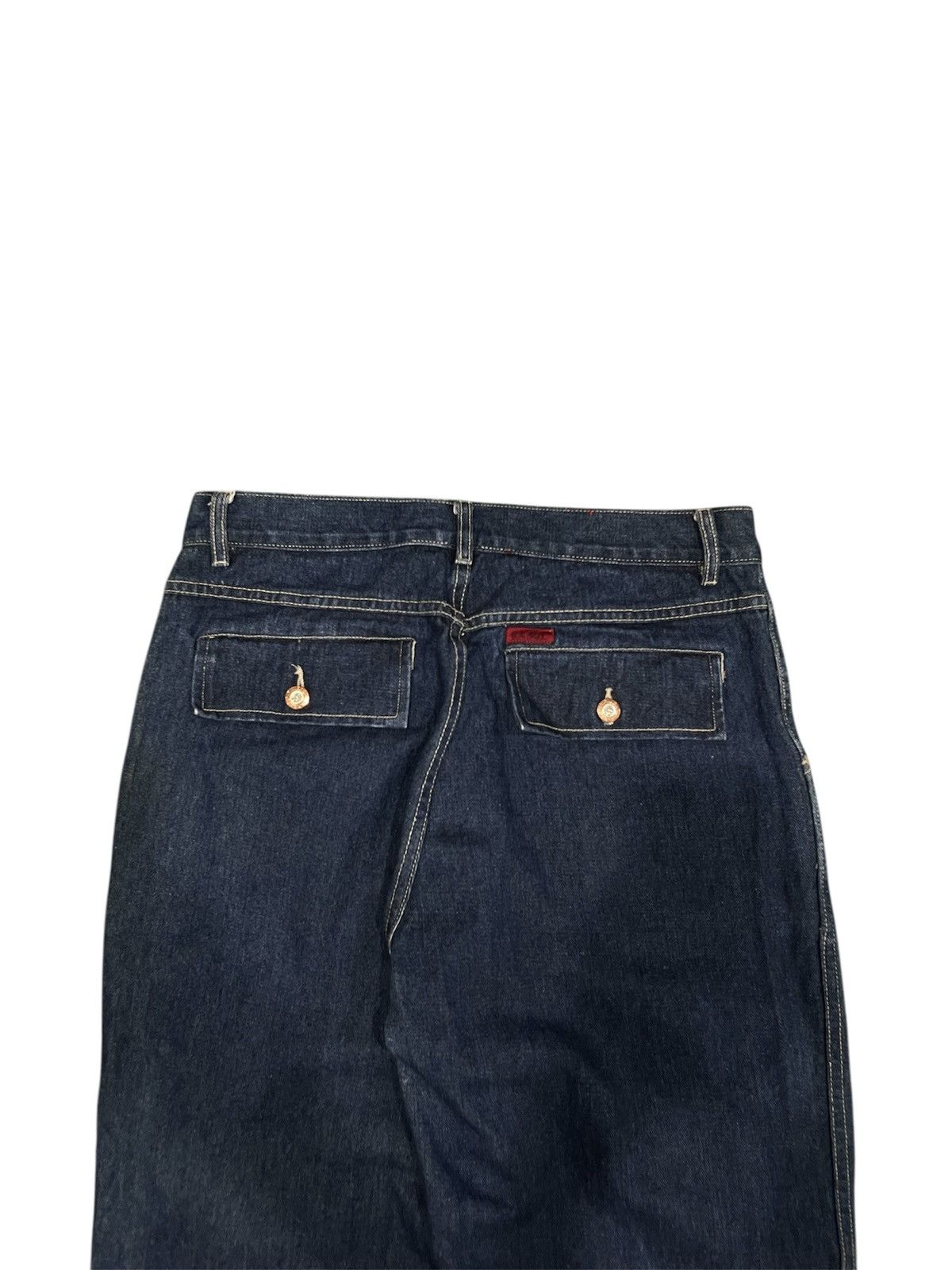 A.P.C. Vintage GA Blue Barrel Leg Baggy Indigo Blue Wide Jeans Size US 34 / EU 50 - 4 Thumbnail