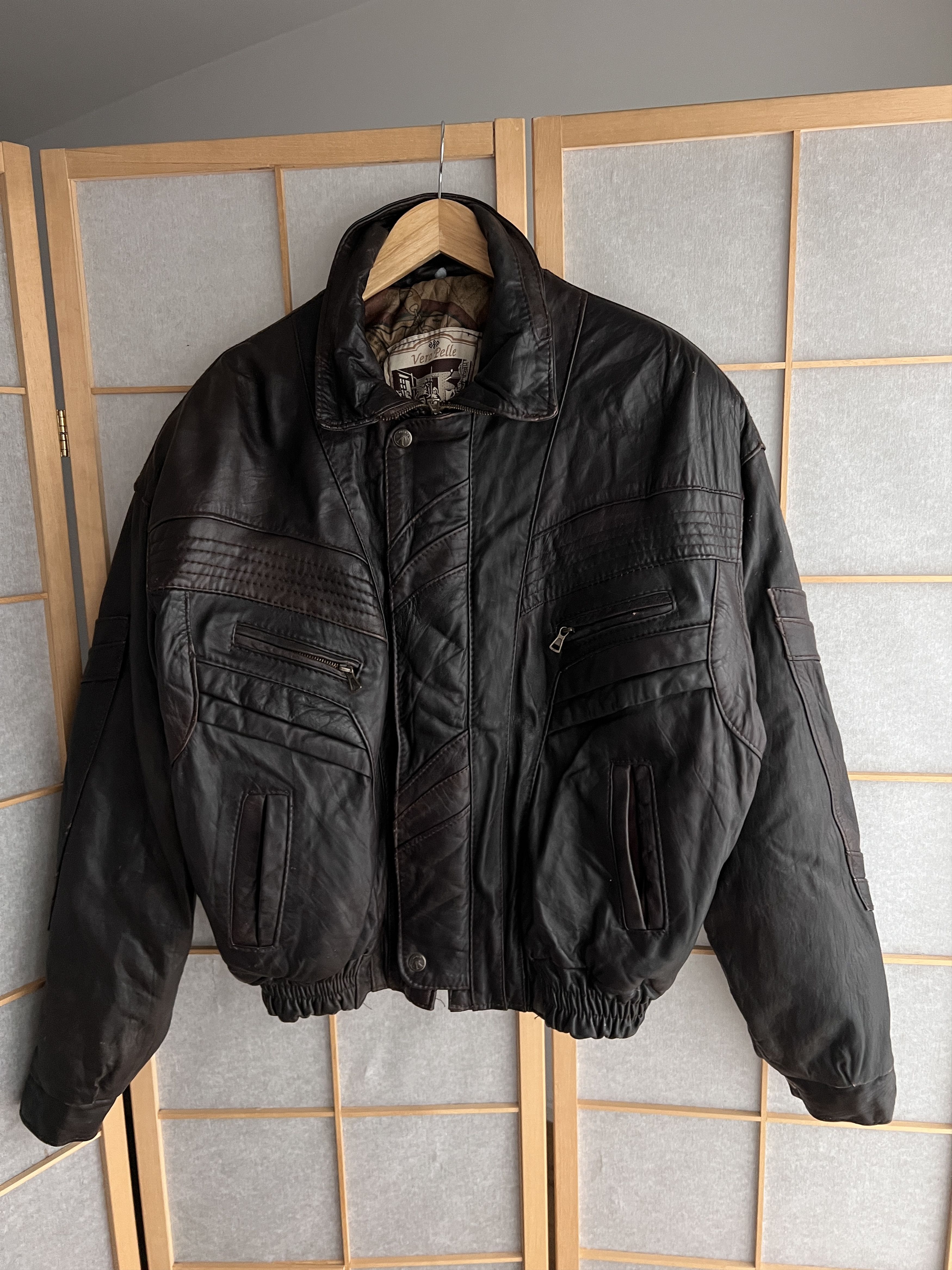 If Six Was Nine Rick Owens Type VTG 00s Yohji Yamamoto Style Leather Jacket Size US XL / EU 56 / 4 - 9 Thumbnail