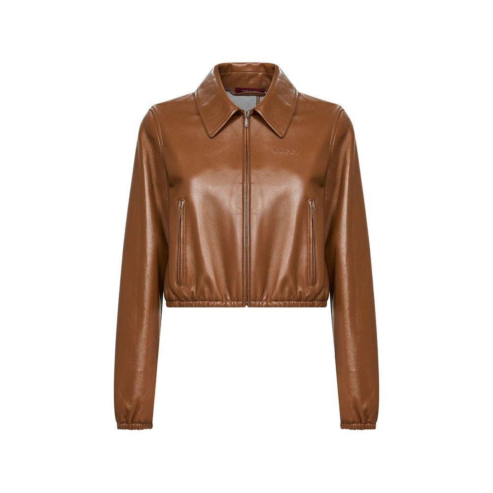 Gucci Gucci BROWN Jackets - Leather Jackets Size S / US 4 / IT 40 - 1 Thumbnail