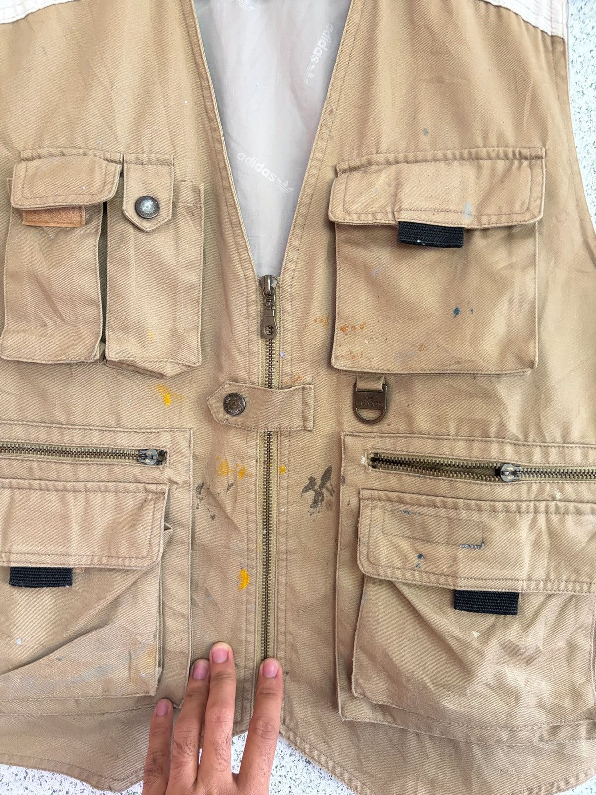 Adidas VINTAGE Adidas Double Pocket Vest Outdoor Work 🔥 Size US M / EU 48-50 / 2 - 6 Thumbnail