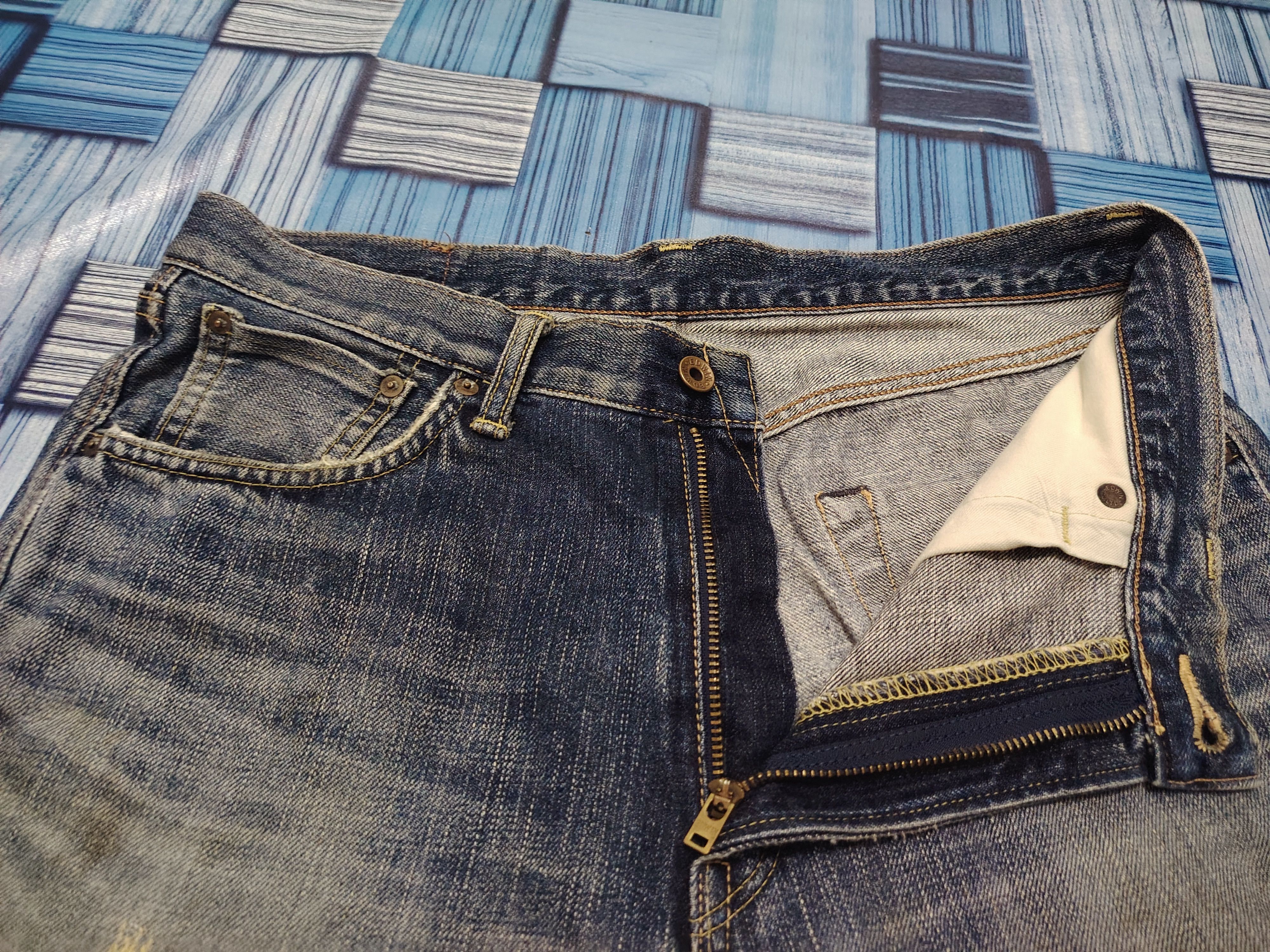 Kapital Edwin 505z Selvedge Jeans Distressed Flare Jeans Size US 33 - 13 Thumbnail