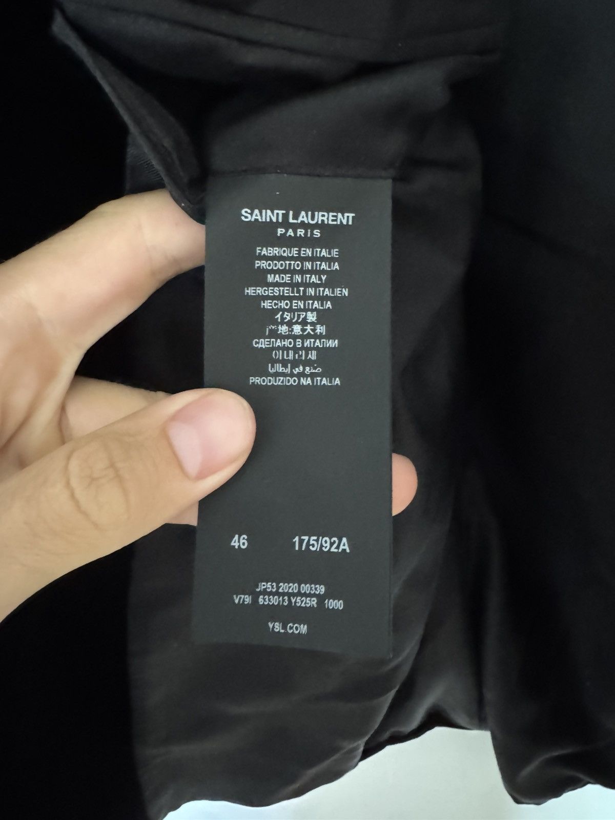 Saint Laurent Paris Velour Evening Jacket Size 46R - 4 Thumbnail