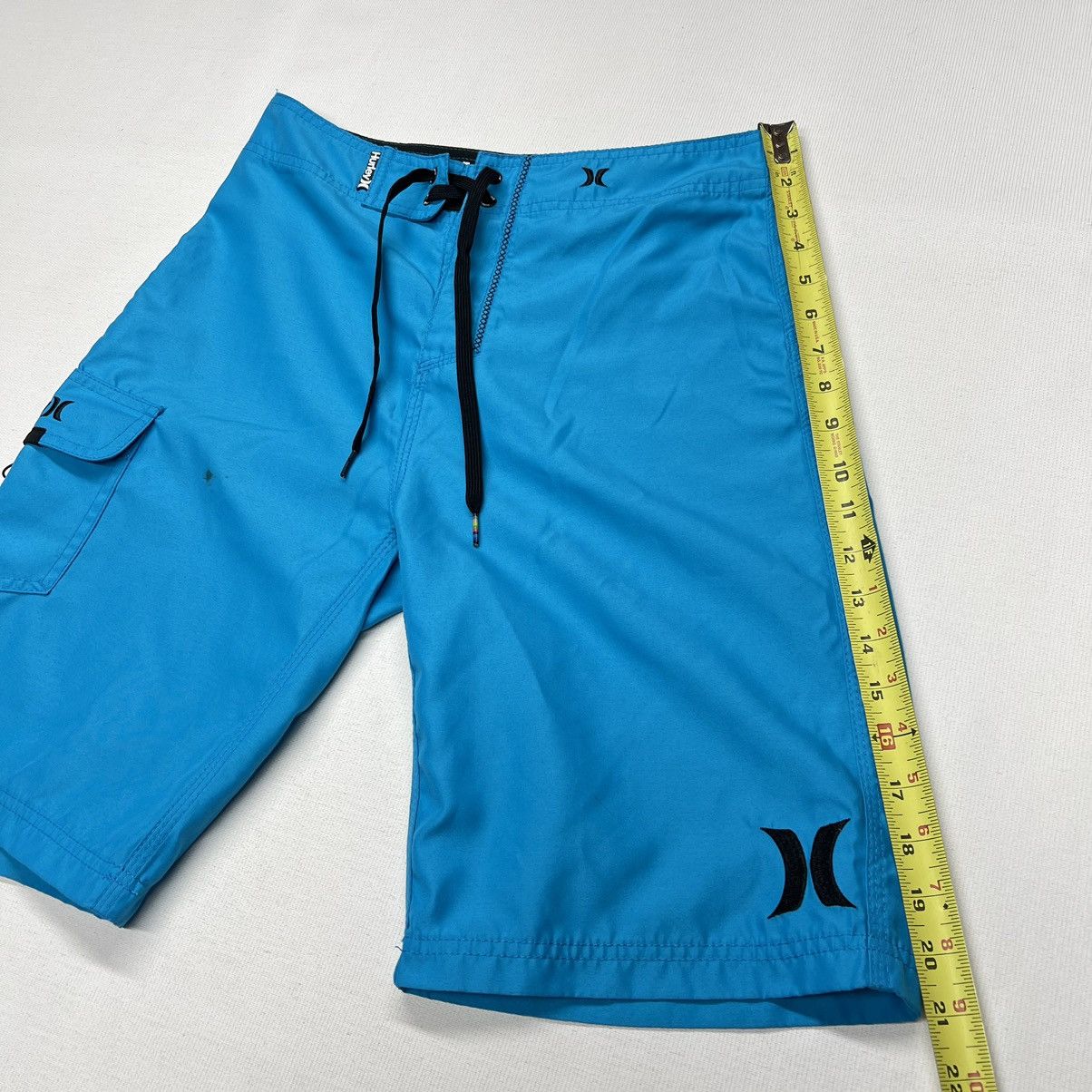 Hurley Hurley Swim Shorts Blue Board Trunks Pocket Beach Pool Logo Size US 29 - 14 Thumbnail
