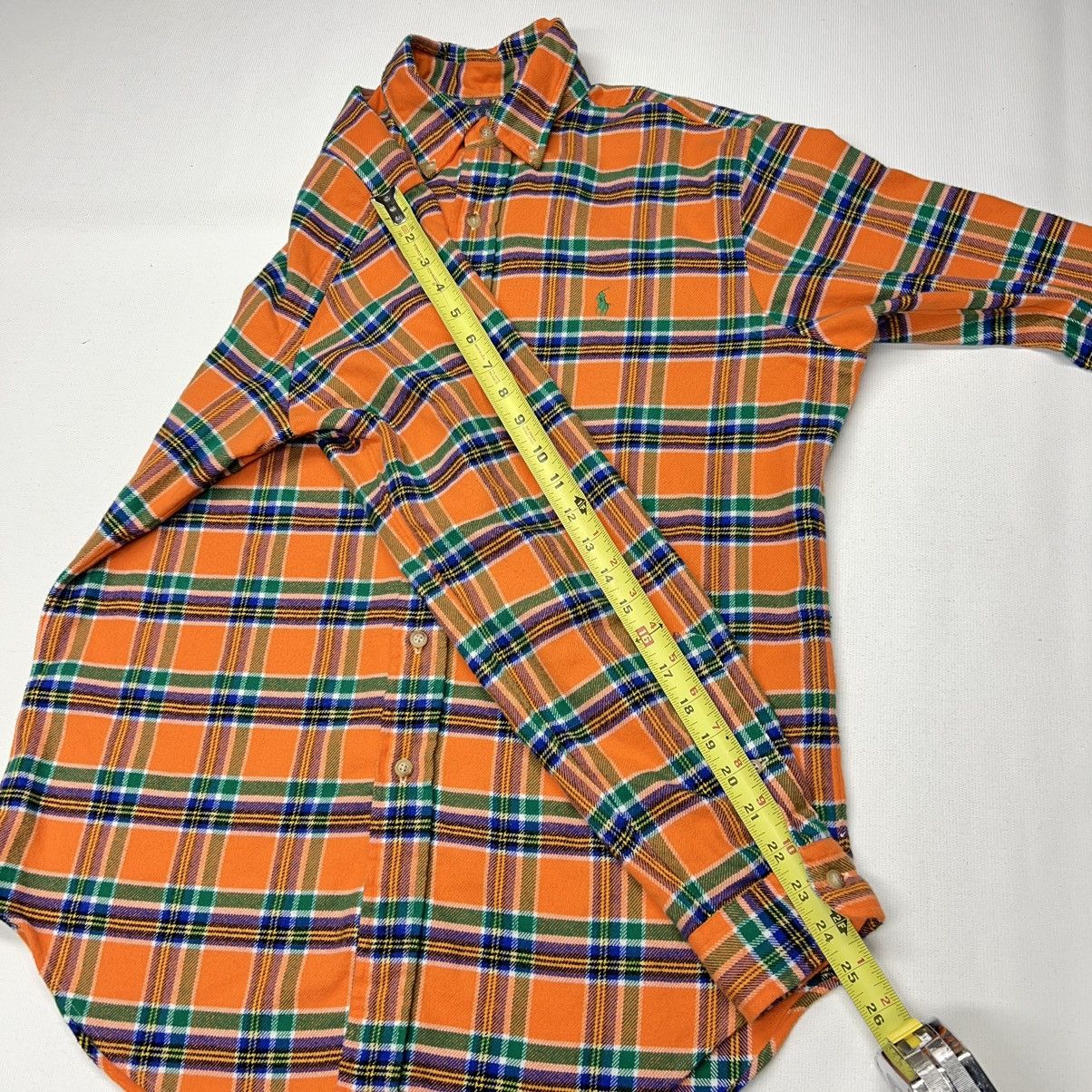 Polo Ralph Lauren Polo Ralph Lauren Flannel Shirt Orange Button Down Classic Size US M / EU 48-50 / 2 - 15 Thumbnail