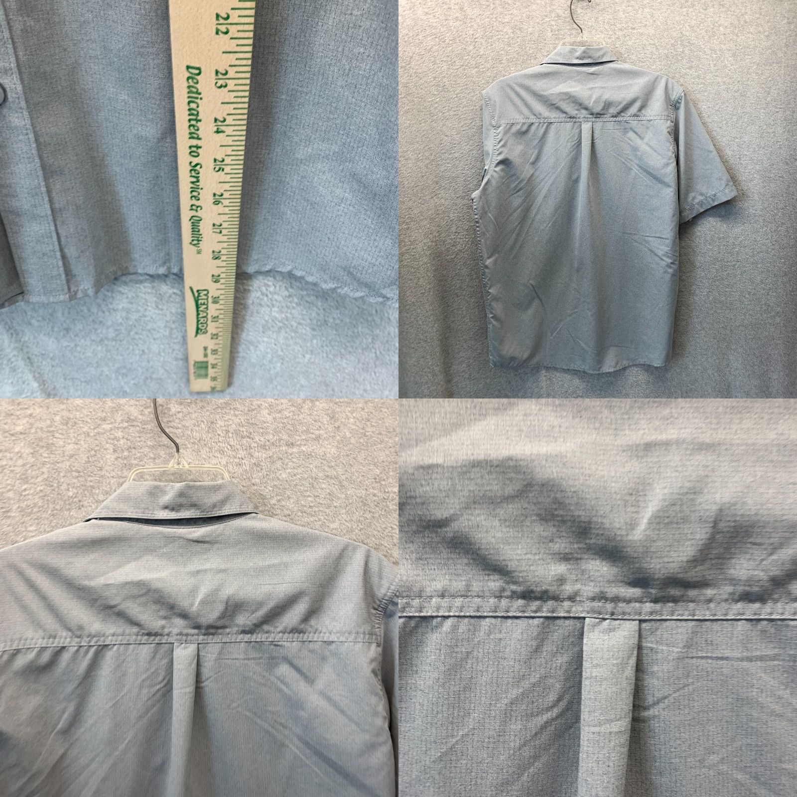 Wrangler Wrangler Shirt Mens Medium Gray Outdoors Vented Button Up Nylon Polyester Size US M / EU 48-50 / 2 - 9 Thumbnail