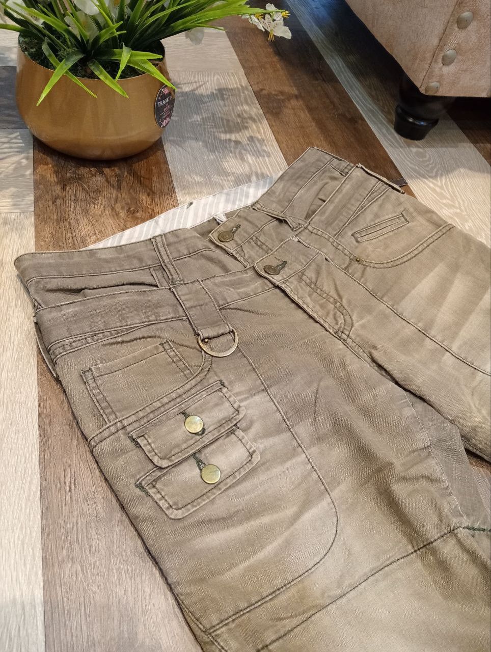 PPFM VINTAGE PPFM JAPAN DOUBLE WAIST CARGO-STYLE DENIM PANTS Size US 32 / EU 48 - 5 Thumbnail