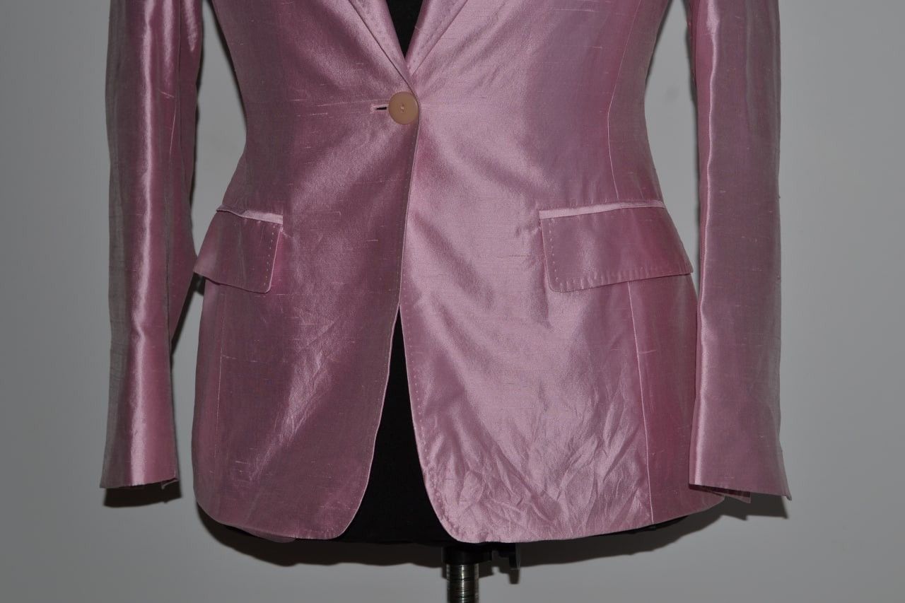 Max Mara Women Max Mara One button Blazer 100% Silk Size L / US 10 / IT 46 - 3 Thumbnail
