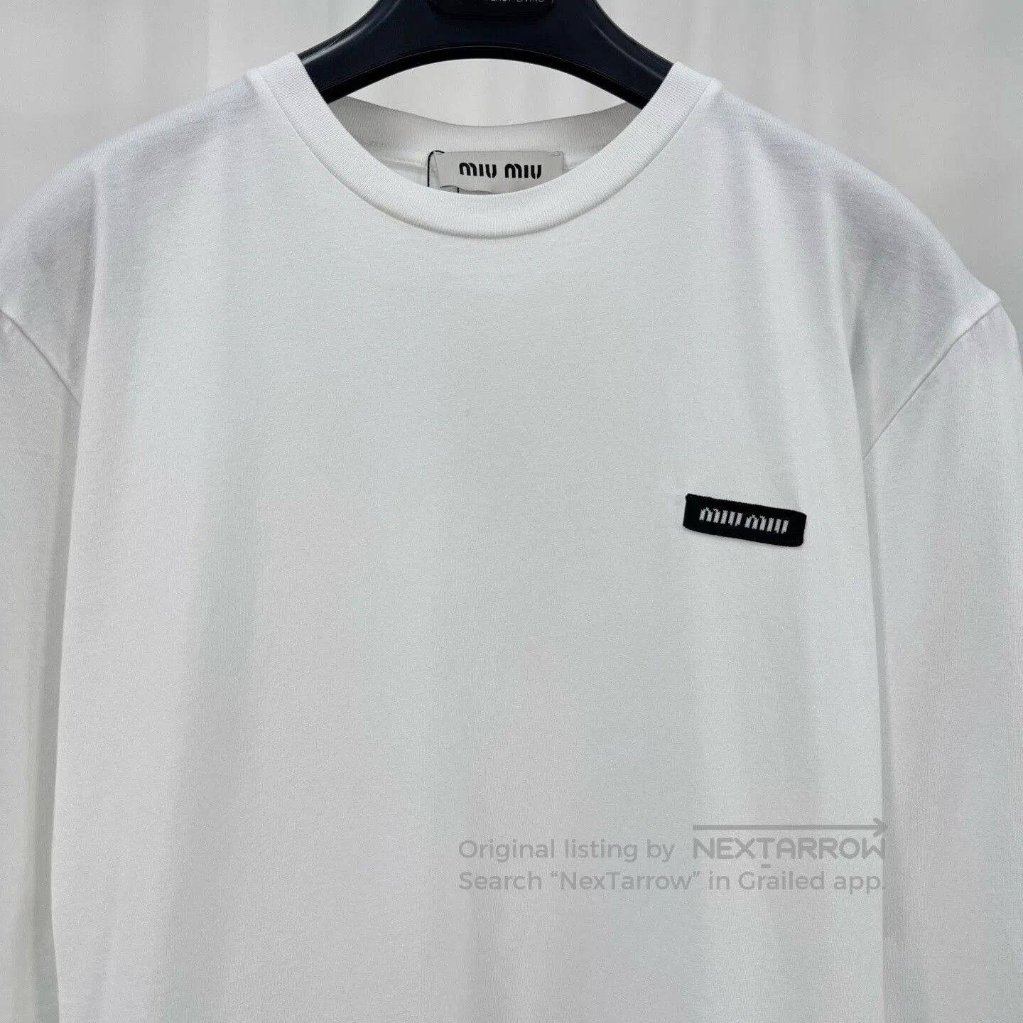 Miu Miu Miu Miu Long Sleeve White Embroidered Top. Size XS / US 0-2 / IT 36-38 - 3 Thumbnail