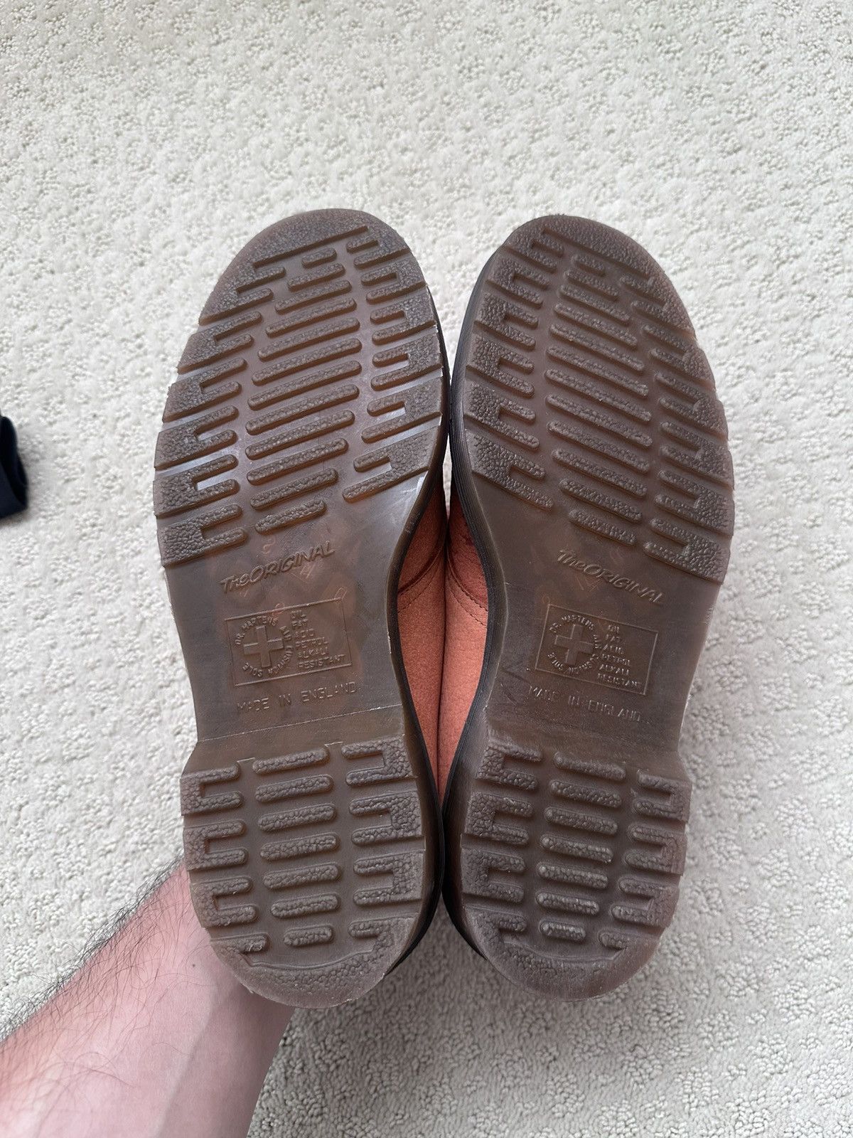 Dr. Martens Orange Suede 3 Eye Derbies Size US 9 / EU 42 - 4 Thumbnail