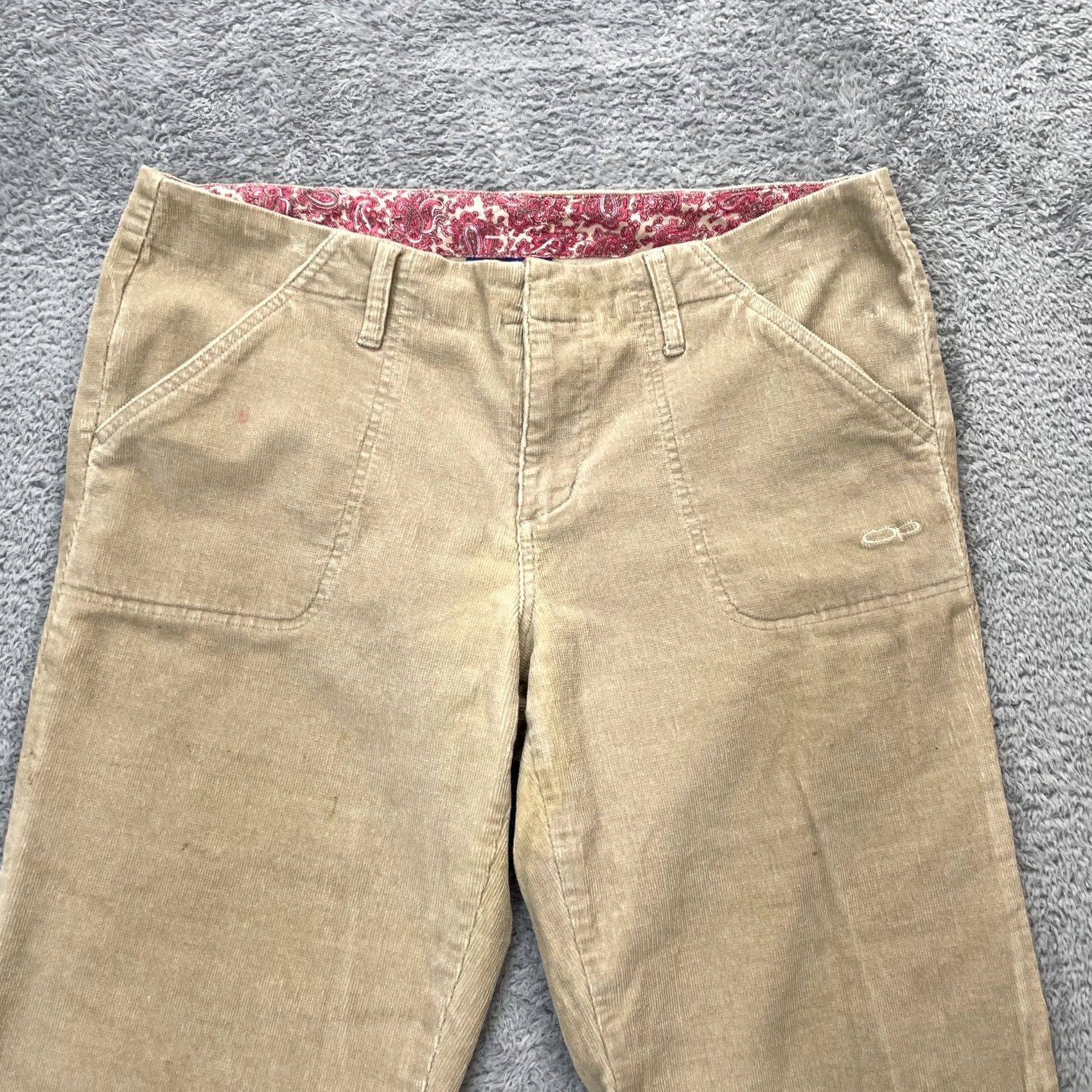Ocean Pacific VTG OP Ocean Pacific Pants Womens Capri Corduroy Beige 13 Cotton Spandex Stretch Straight Inseam 21in Casual Travel Workwear Mens Womens Girls Boys Size 34" / US 12 / IT 48 - 5 Thumbnail