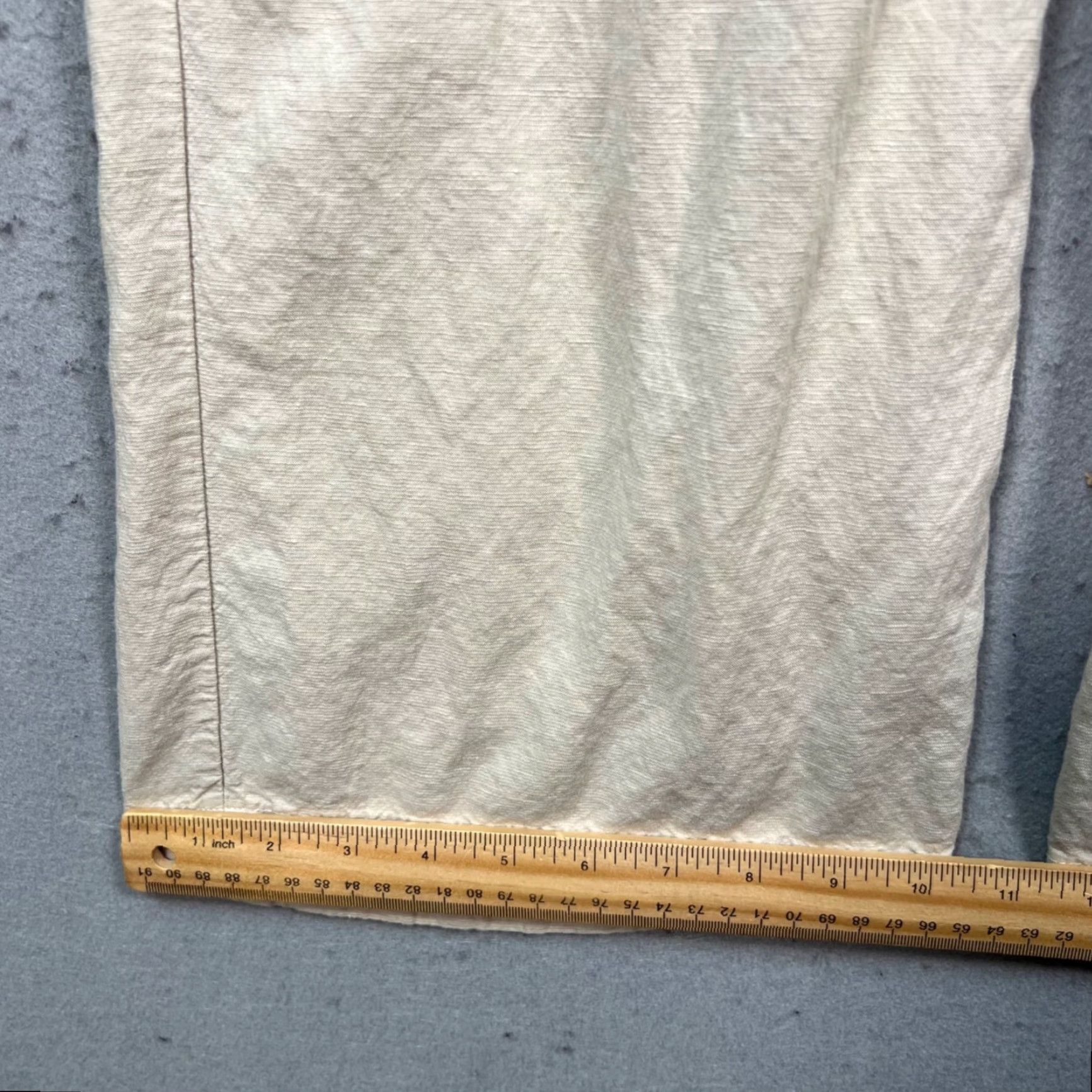 Uniqlo Uniqlo Womens Small Beige Linen Cotton Blend Elastic Waist Wide-Leg Pants 26-27 Inseam 28 Polyester Free Size 28" / US 6 / IT 42 - 7 Thumbnail