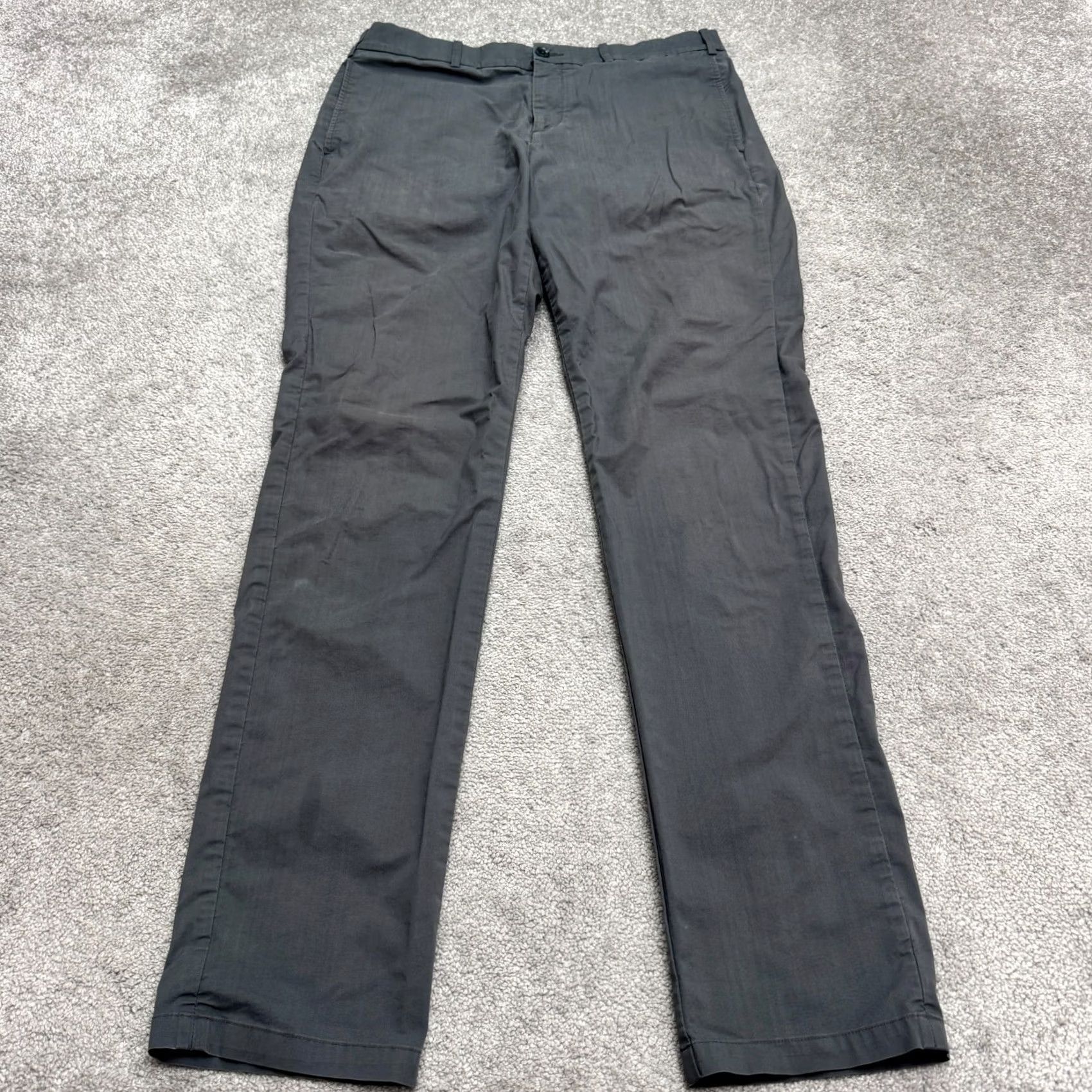 Vintage Hill City Everyday Tech Pants Mens 34x36 Dark Gray Straight Leg Water Repellent Size US 34 / EU 50 - 2 Thumbnail