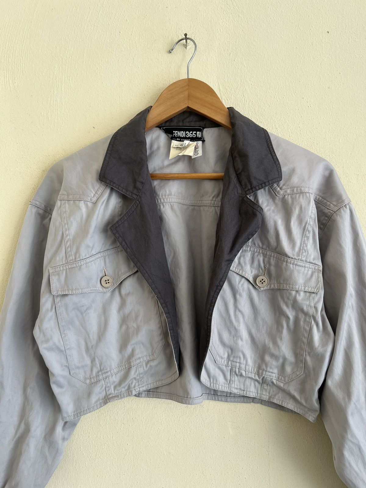 Fendi × Vintage Vintage Fendi Crop Top Jacket Size US M / EU 48-50 / 2 - 4 Thumbnail