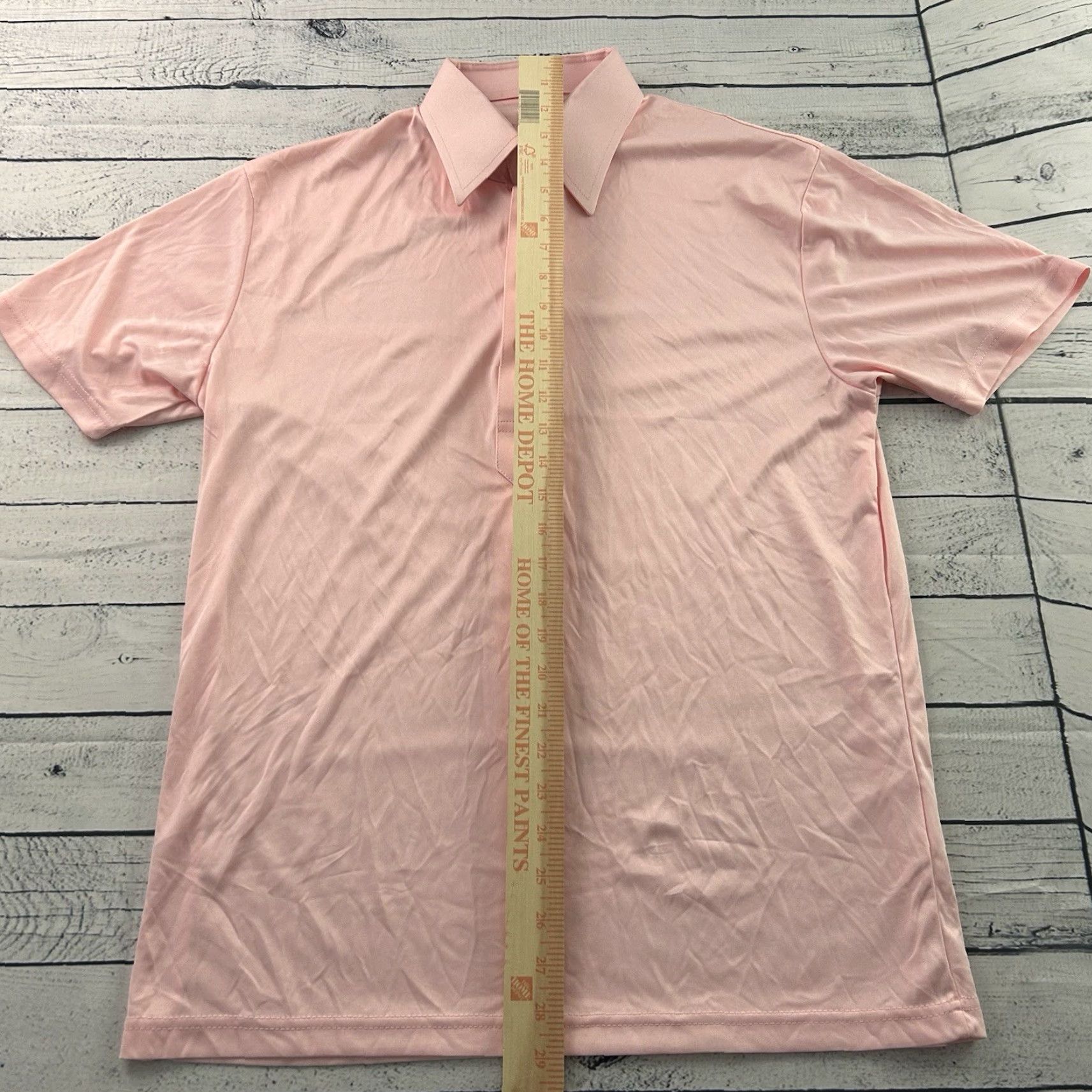 Vintage Collars & Co Dress Collar Polo Short Sleeve Shirt Mens M Pink Check Button-Up Lightweight Casual Shirt Size 40R - 3 Thumbnail