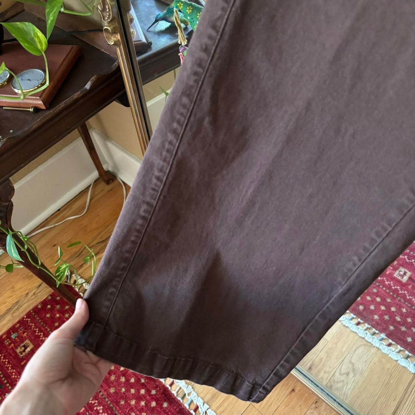 Woolrich Woolen Mills Vintage Woolrich Espresso Brown Trouser Pants 12 90s fall Size 30" / US 8 / IT 44 - 4 Thumbnail