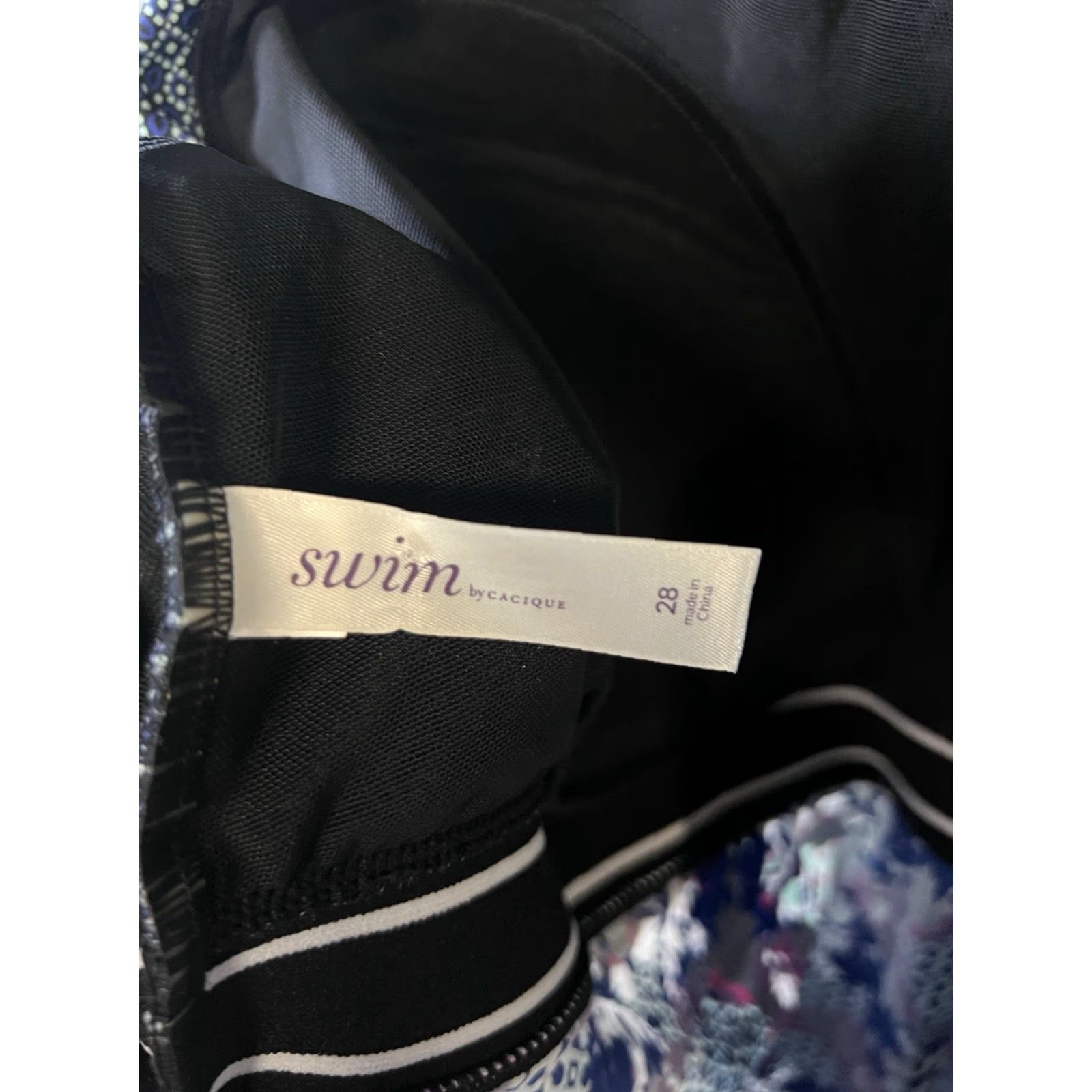 Swims Cacique Swim Tankini Womens Blue Floral Pattern 28 Plus Size Size ONE SIZE - 3 Thumbnail