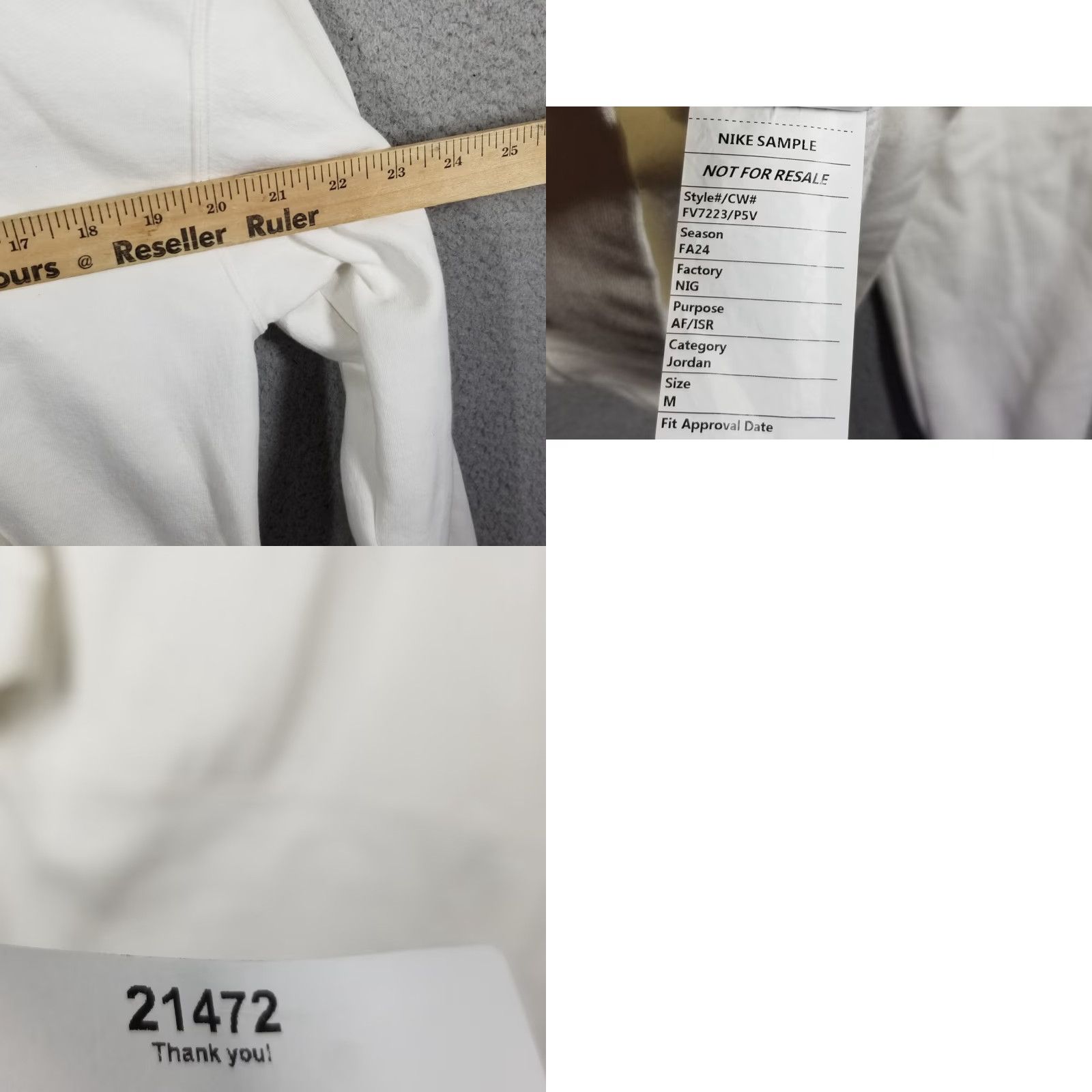 Nike Nike Air Jordan MVP Statement Fleece Hoodie White Jumpman Rare M FV7223 SAMPLE Size US M / EU 48-50 / 2 - 8 Thumbnail