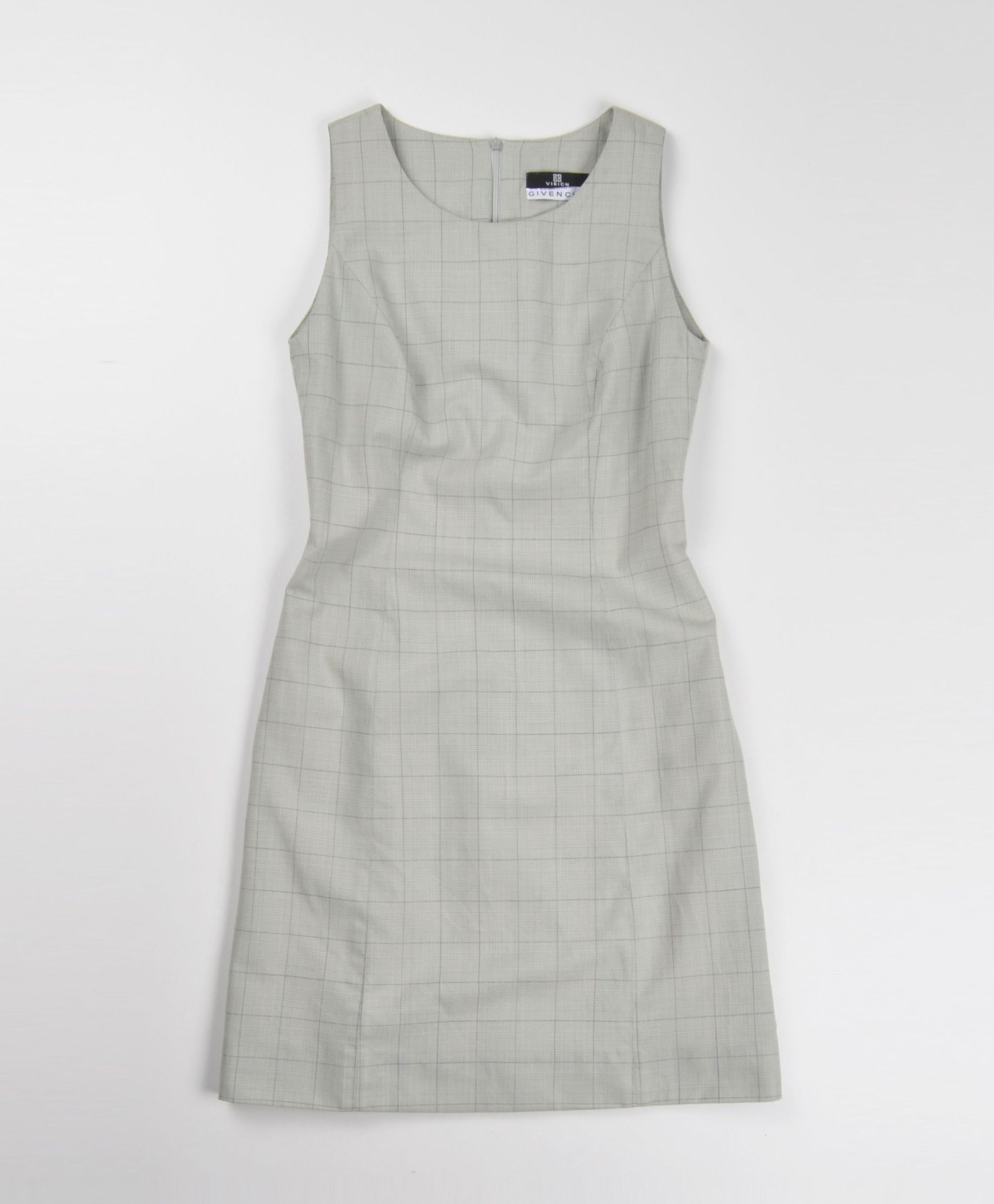 Givenchy Givenchy Sleeveless Grey Check Sheath Minimalist Dress Size S / US 4 / IT 40 - 1 Thumbnail