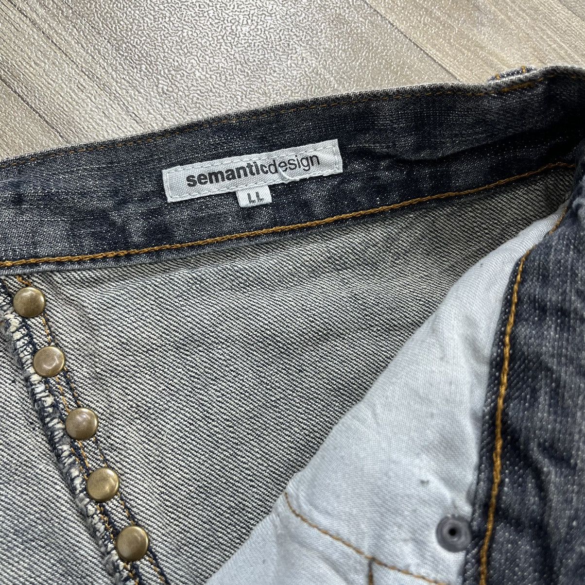 semanticdesign Y2K Semanticdesign Studded Distressed Flared Jeans BootCut Size US 31 - 10 Thumbnail