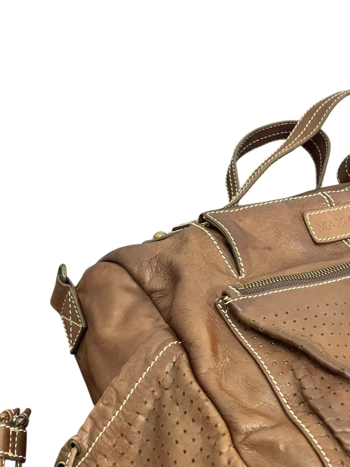Genuine Leather Full Leather Max & Co Tote Hand Bag 2🟩2 Size ONE SIZE - 11 Thumbnail