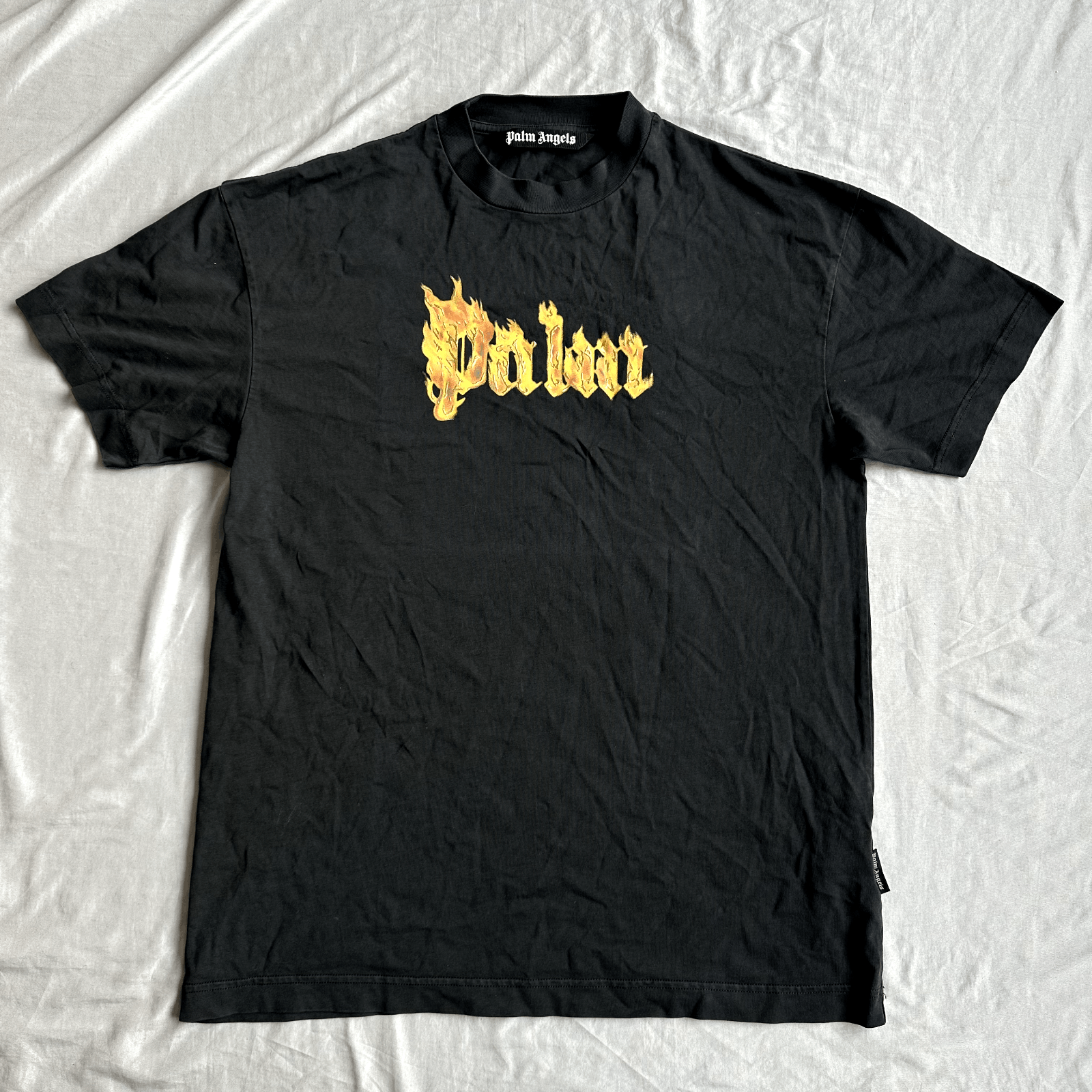 Palm Angels Palm Angels Black Shirt With Front and Back Flame and Gold Size US M / EU 48-50 / 2 - 1 Thumbnail