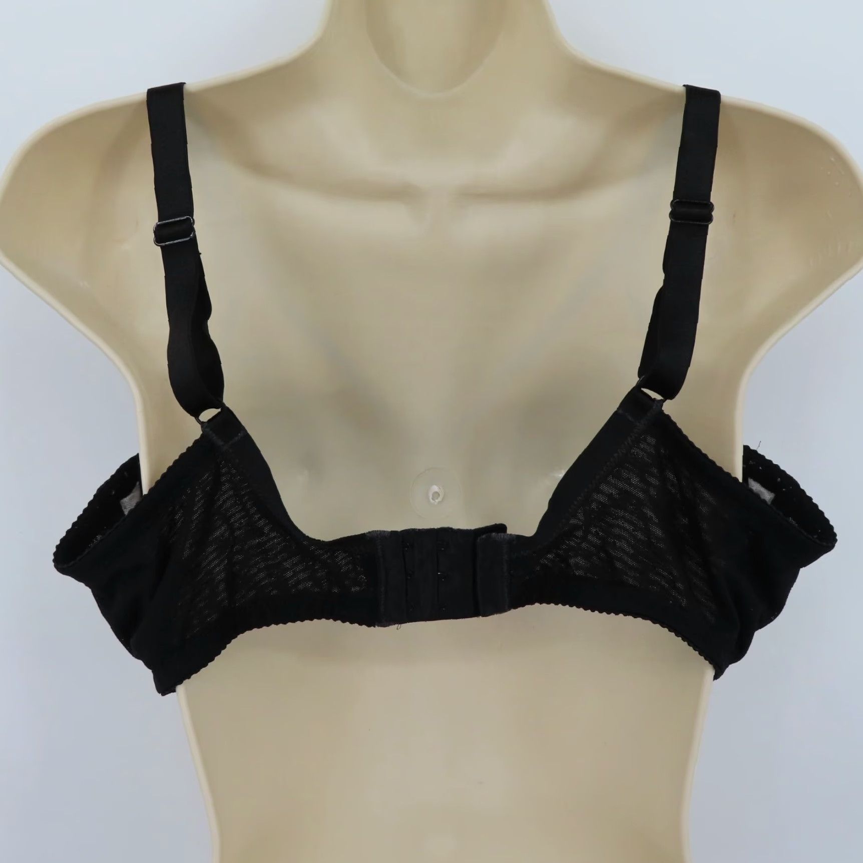 Vintage Wacoal Bra 40D Black Floral Lace Underwire Unlined T-Shirt Women Cup D Band 40 Hooks & Eye 855186 Size ONE SIZE - 5 Thumbnail