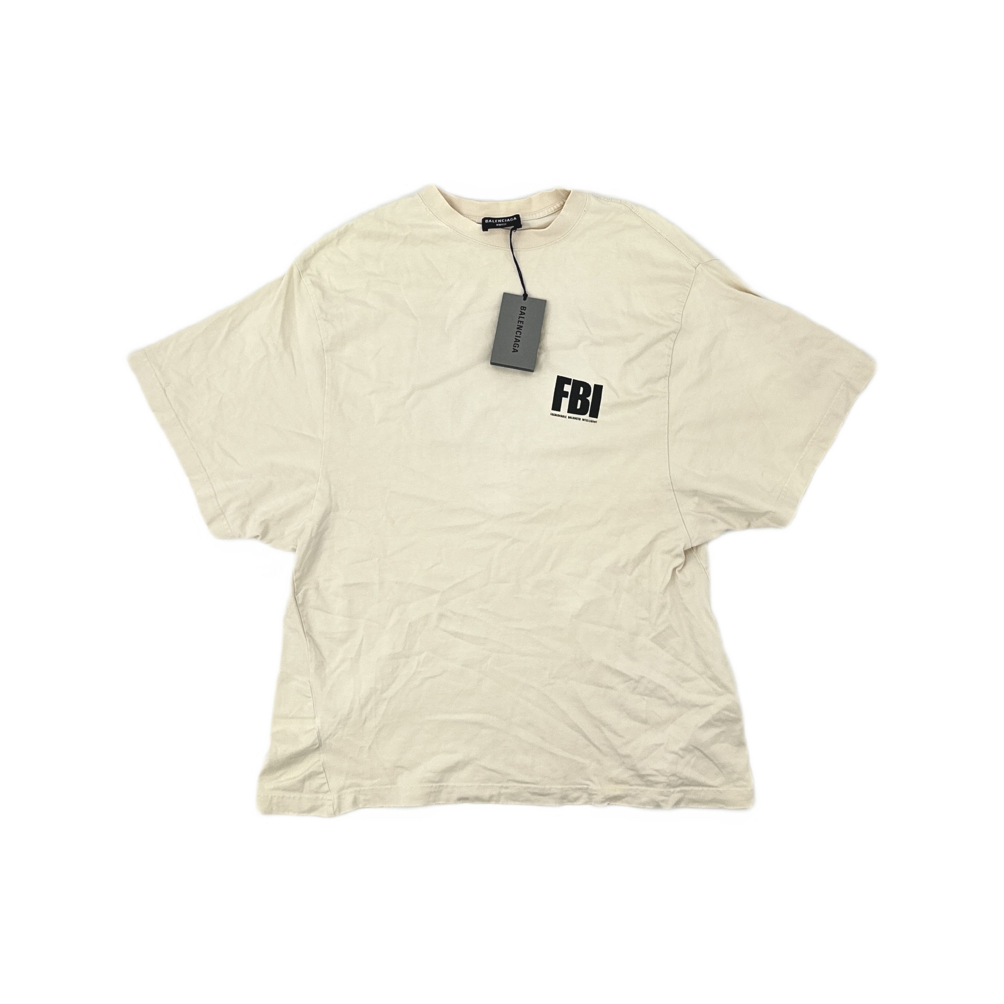 Balenciaga Balenciaga FBI Logo Graphic T-Shirt Size S Size US S / EU 44-46 / 1 - 1 Thumbnail