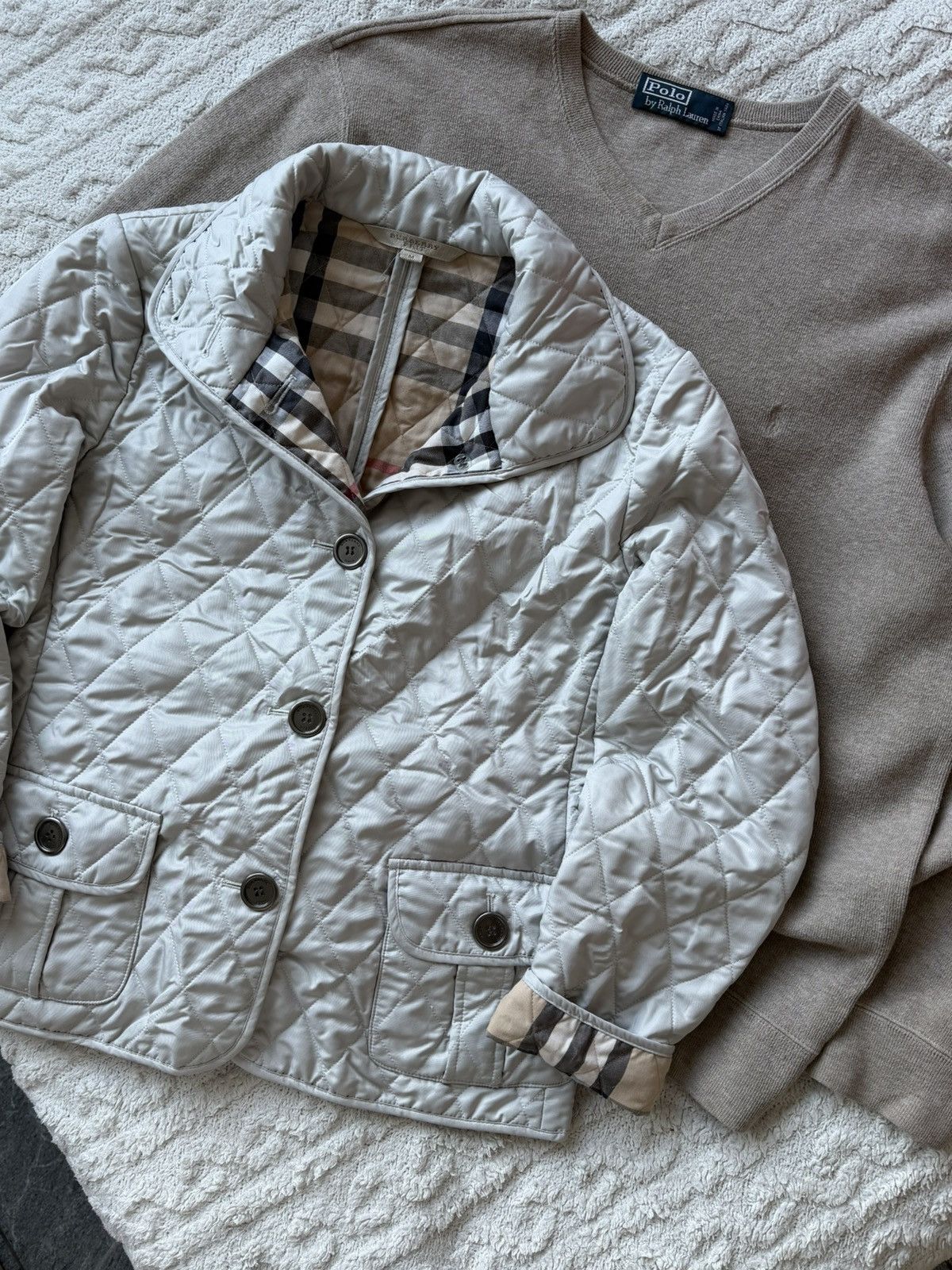 Burberry Vintage jacket quilted burberry brit gray medium Size M / US 6-8 / IT 42-44 - 9 Thumbnail