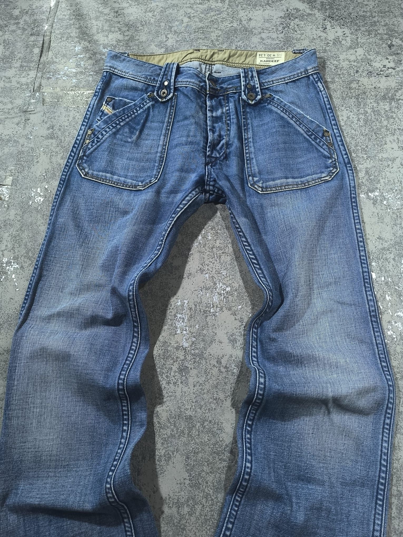 Diesel VTG DIESEL KARDEEF LOOSE STRAIGHT BIG POCKETS JEANS Size US 32 / EU 48 - 2 Thumbnail