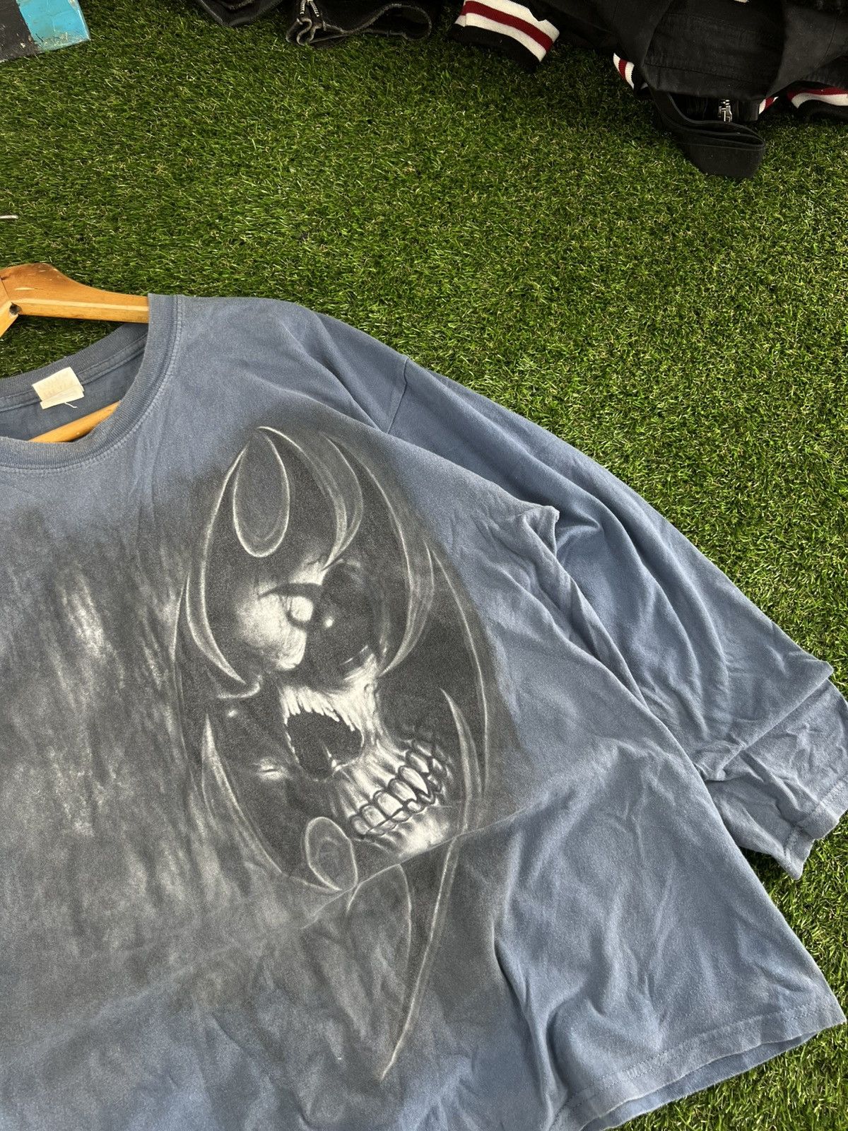 Hysteric Glamour Japan Skull Long Sleeve T Shirt Like Mastermind Distressed Size US XL / EU 56 / 4 - 3 Thumbnail