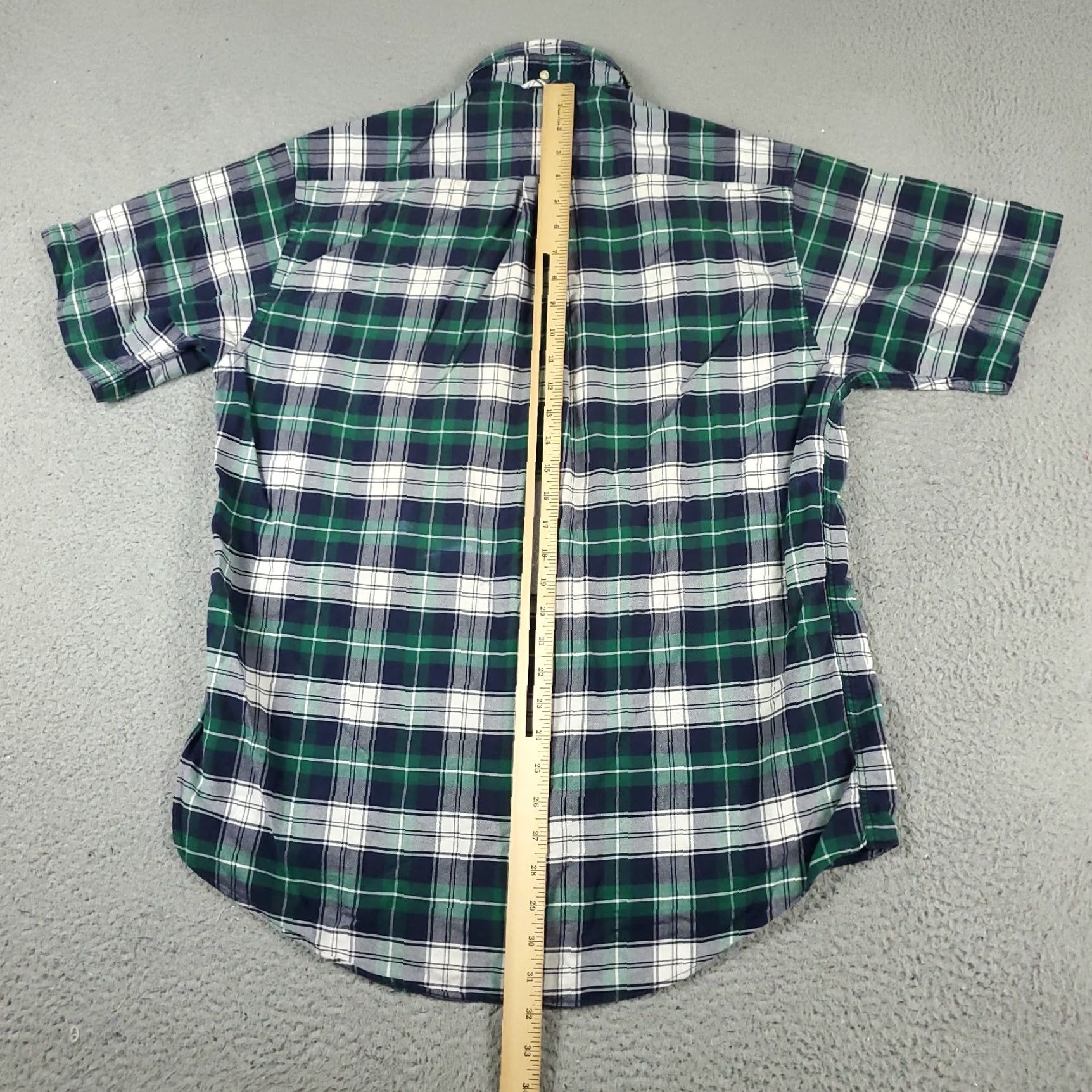 Tommy Hilfiger Tommy Hilfiger Shirt Mens Small Blue Green Plaid Button Up Short Sleeve Casual Size US S / EU 44-46 / 1 - 4 Thumbnail