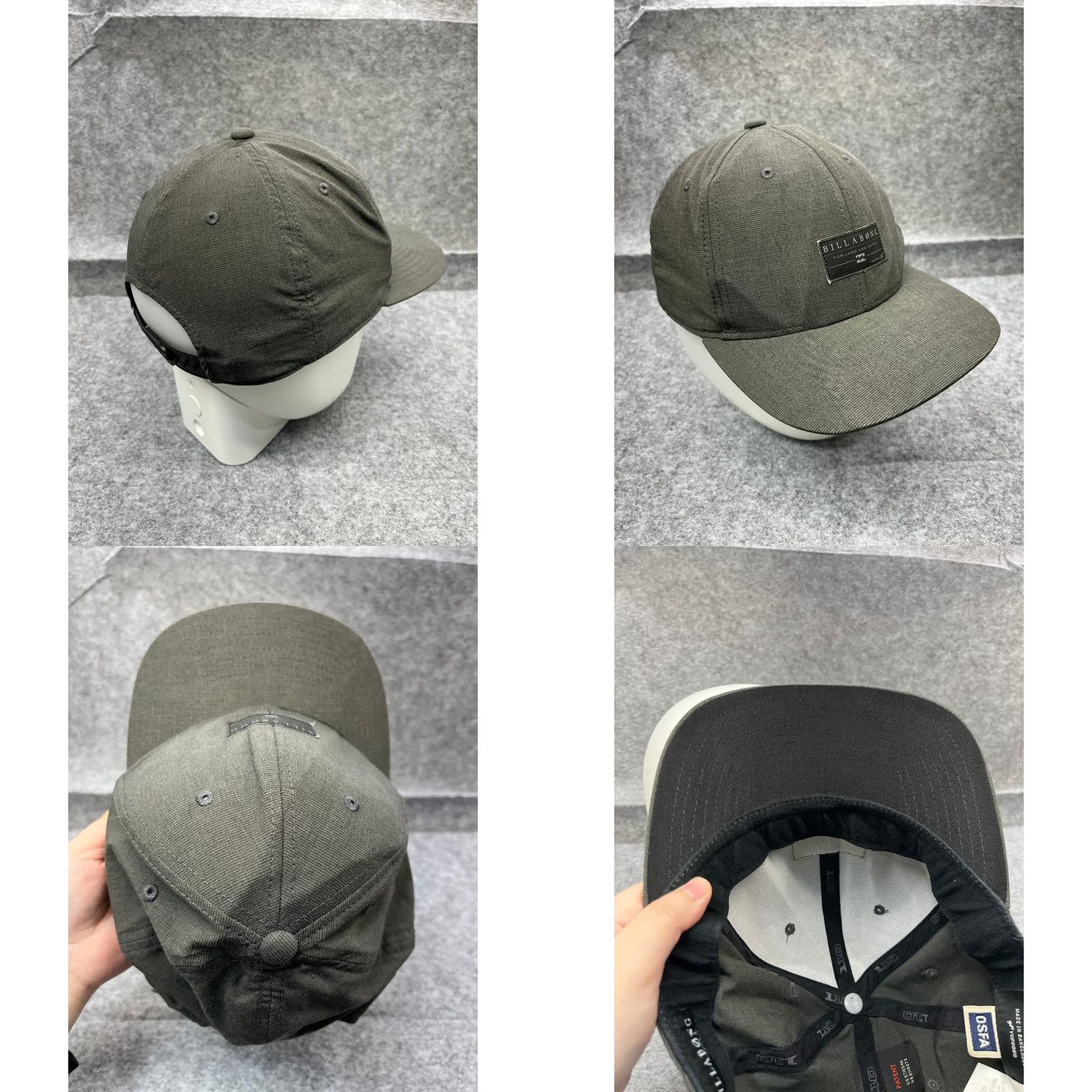 Billabong Billabong Hat Cap Snap Back Adult One Size Gray Polyester Spandex Flexfit 110 Adjustable Beach Outdoor Vintage: No Size ONE SIZE - 8 Thumbnail