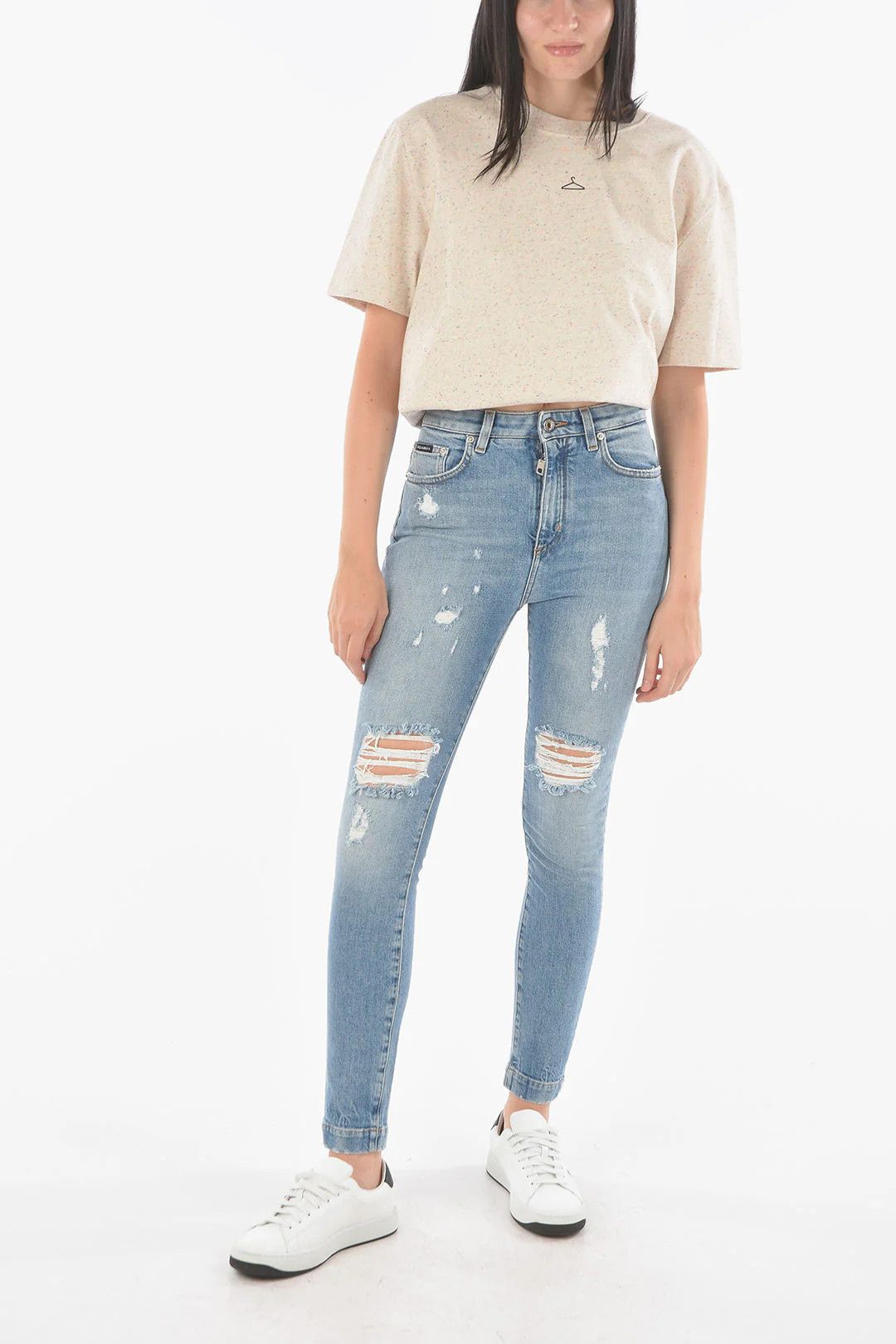 Dolce & Gabbana og1mm0426 Slim-Fit Distressed Jeans in Blue Size 30" / US 8 / IT 44 - 3 Thumbnail