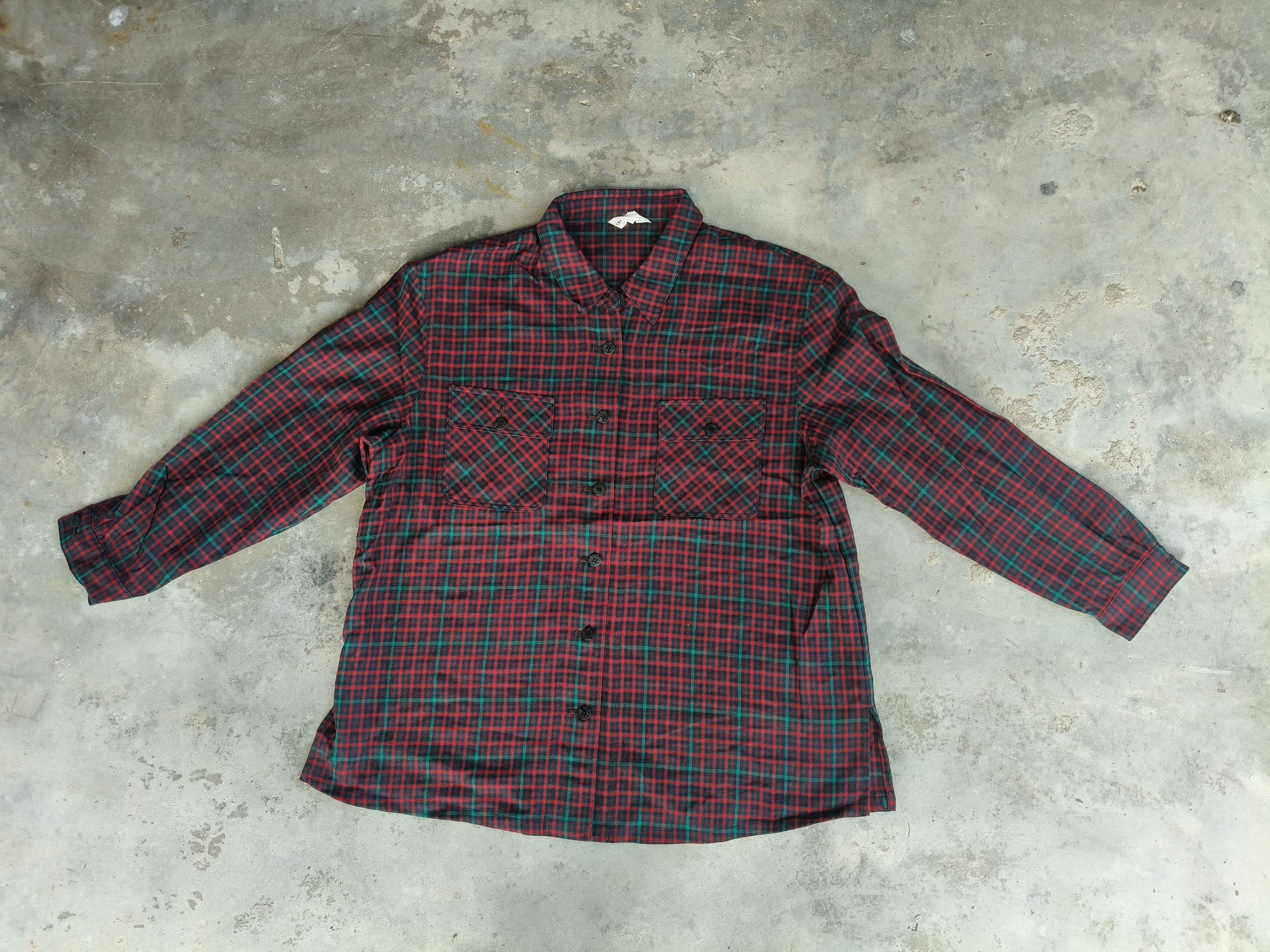 Japanese Brand Vintage Flannel Wool Button up Size XL / US 12-14 / IT 48-50 - 3 Thumbnail