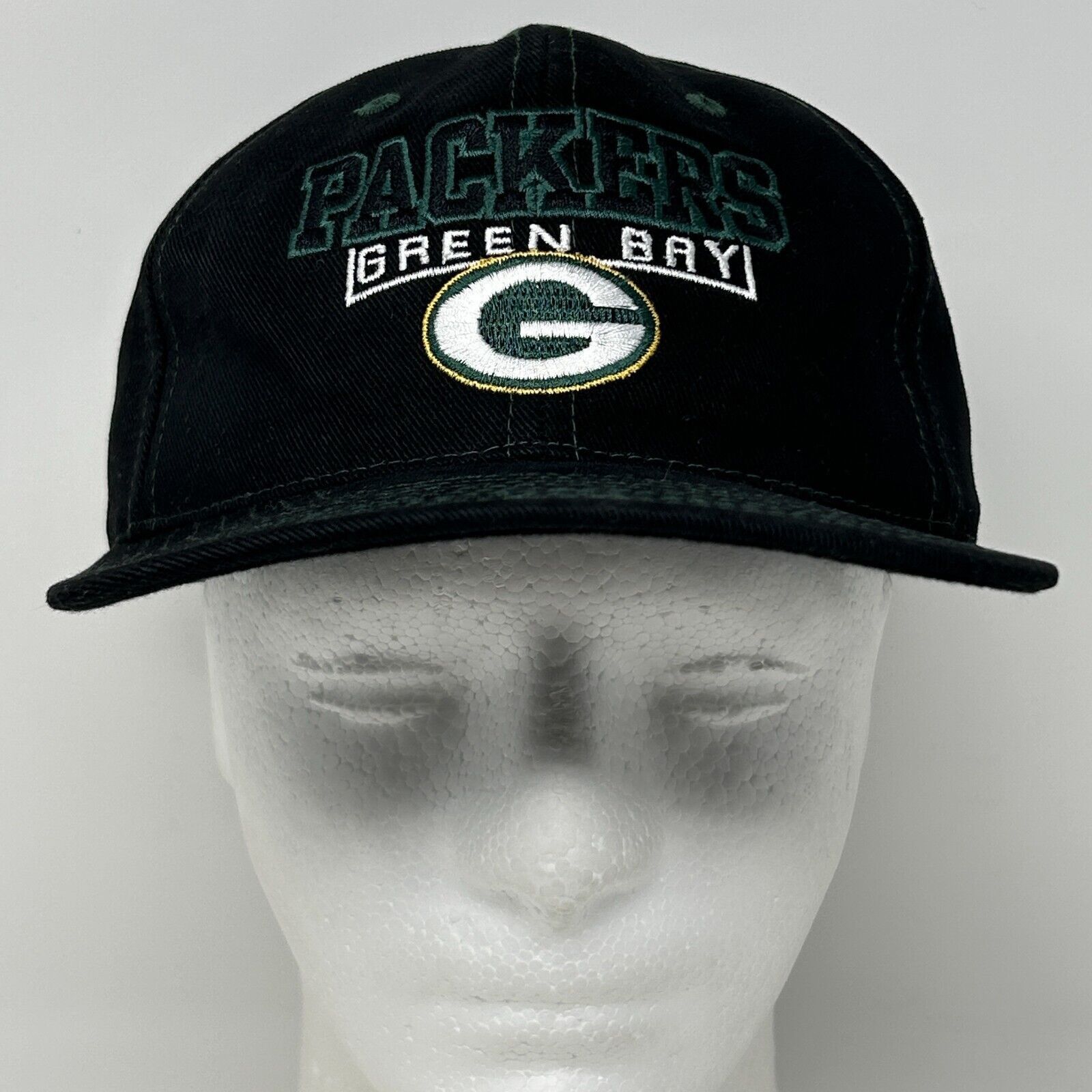 Pro Player Vintage 90s Green Bay Packers Hat Baseball Cap NFL Black Size ONE SIZE - 2 Thumbnail