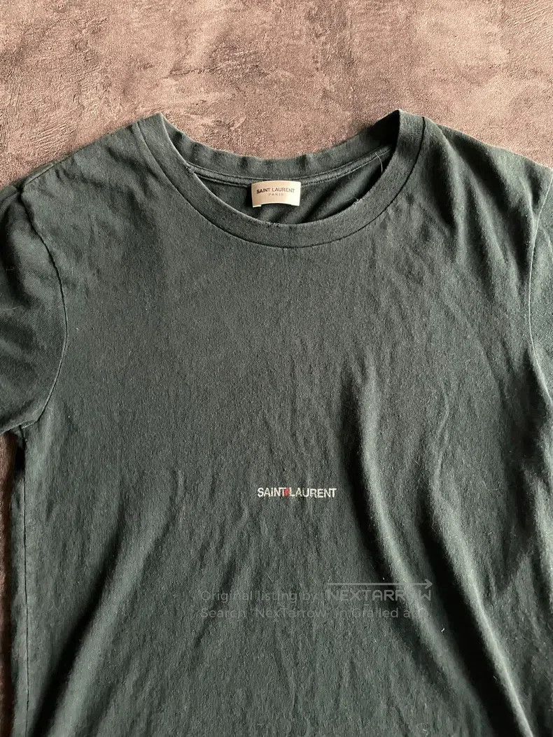 Saint Laurent Paris Saint Laurent Paris Washed Distressed Light Grey T-Shirt Size US XS / EU 42 / 0 - 3 Thumbnail