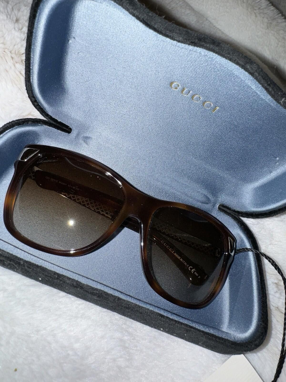 Gucci GUCCI Cristal Cat Sunglasses Brown Gradient & Silver w/ Case Size ONE SIZE - 3 Thumbnail