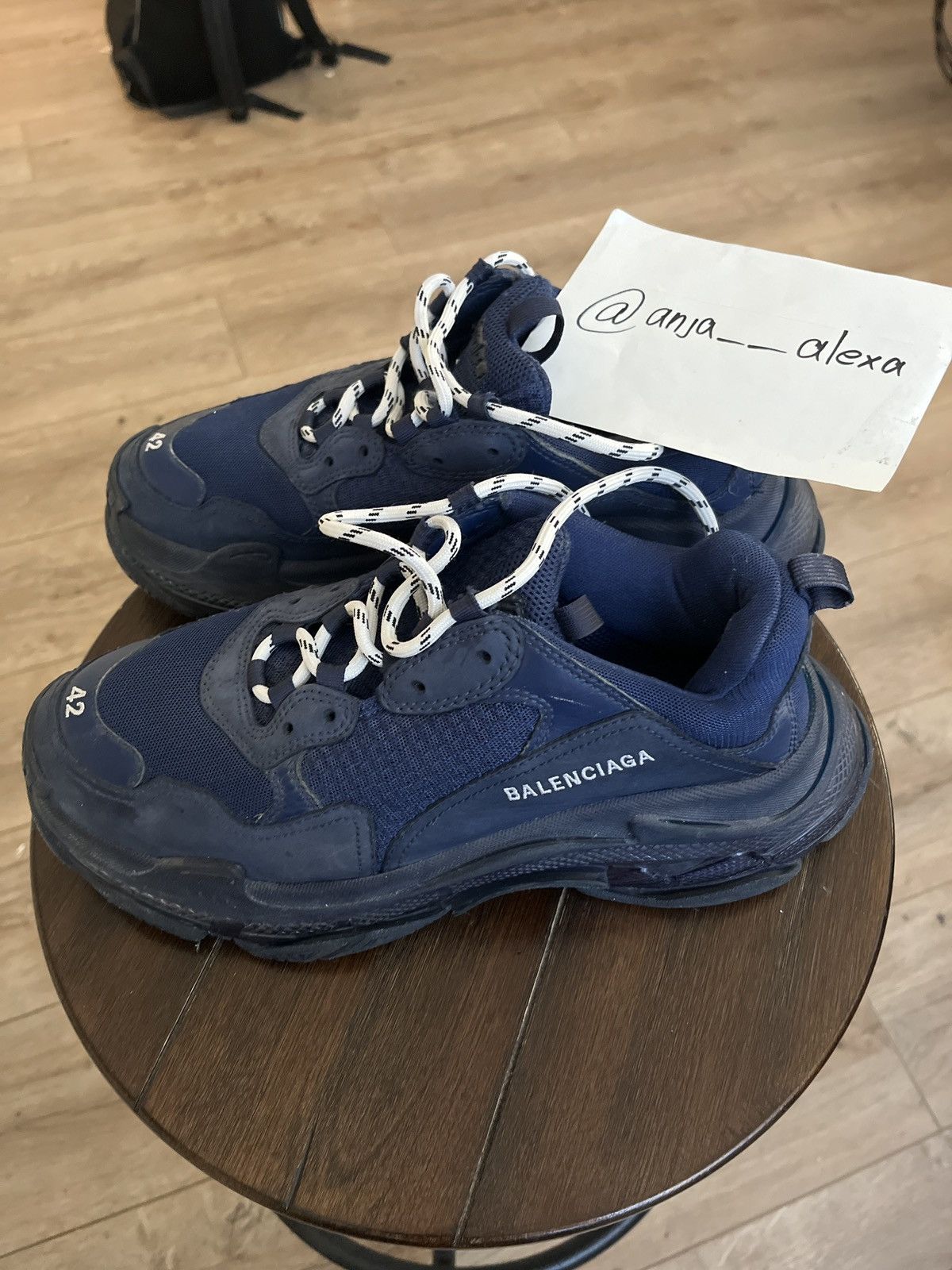 Balenciaga Balenciaga Triple S Clear Sole Navy Size US 9 / EU 42 - 3 Thumbnail