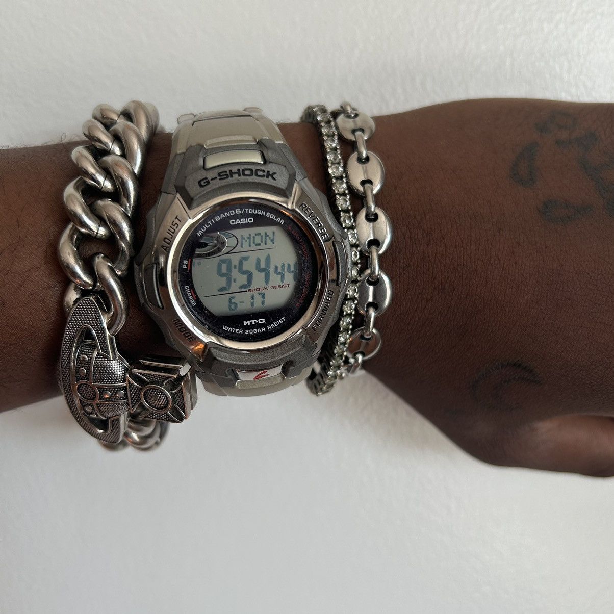 Vintage Y2K 2000s Gucci style link silver heavyweight bracelet Size ONE SIZE - 3 Thumbnail