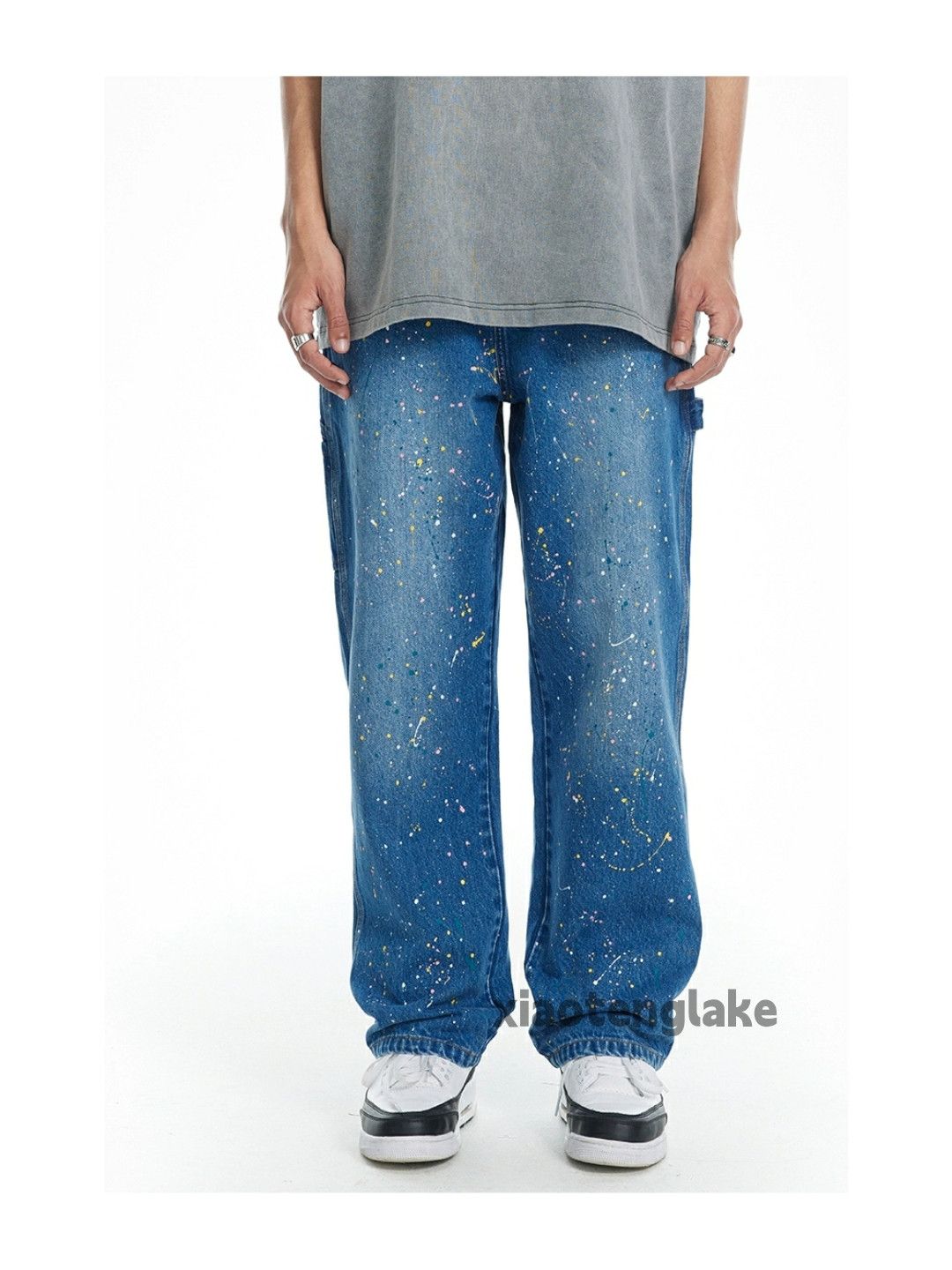 Jean × Vintage washed faded loose baggy paint carpenter cargo pants Size US 34 / EU 50 - 8 Thumbnail